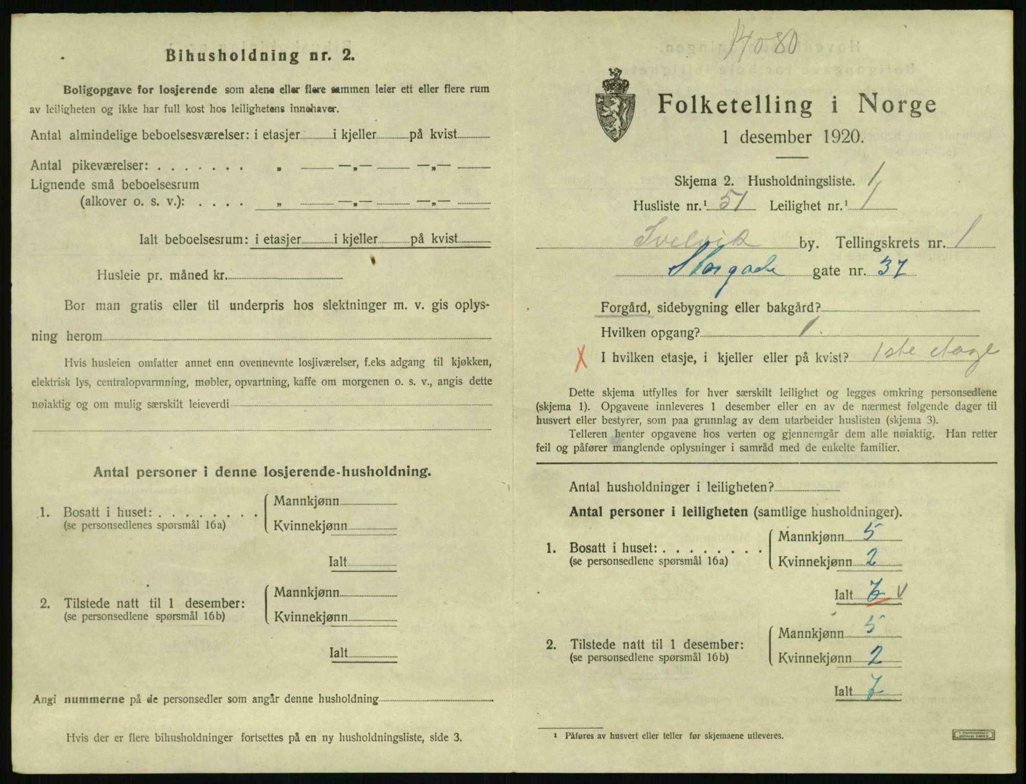 SAKO, 1920 census for Svelvik, 1920, p. 661