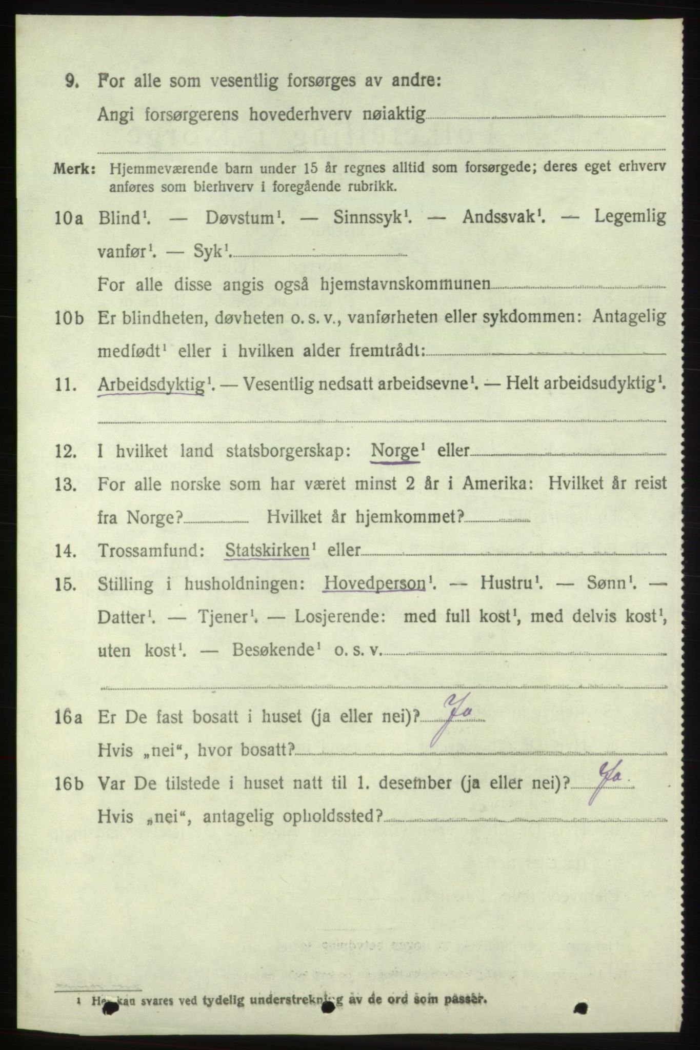 SAB, 1920 census for Skånevik, 1920, p. 6162