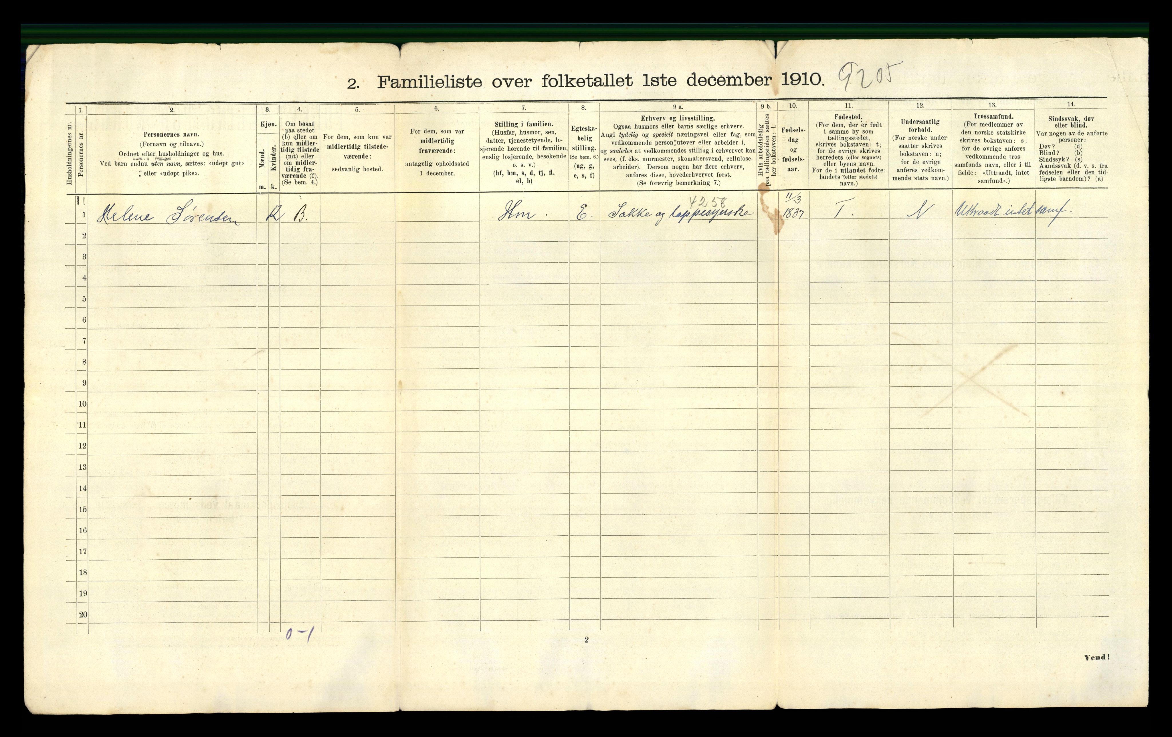 RA, 1910 census for Moss, 1910, p. 42