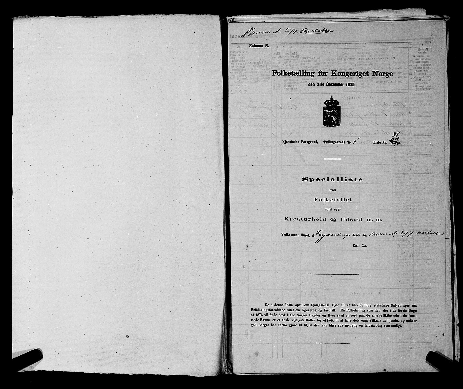 SAKO, 1875 census for 0805P Porsgrunn, 1875, p. 221