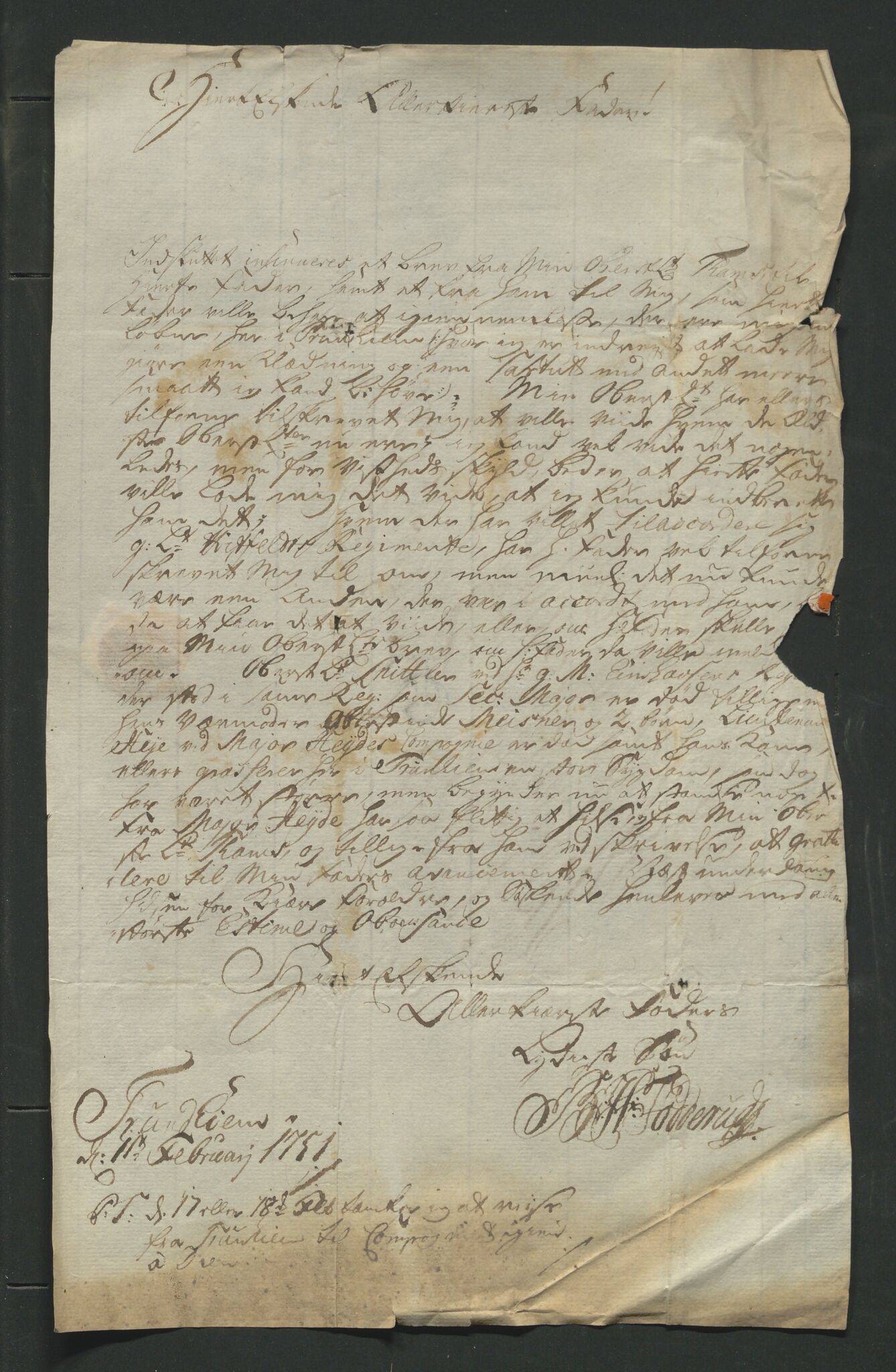 Åker i Vang, Hedmark, og familien Todderud, AV/SAH-ARK-010/J/Jc/L0001: Korrespondanse, 1706-1752, p. 260