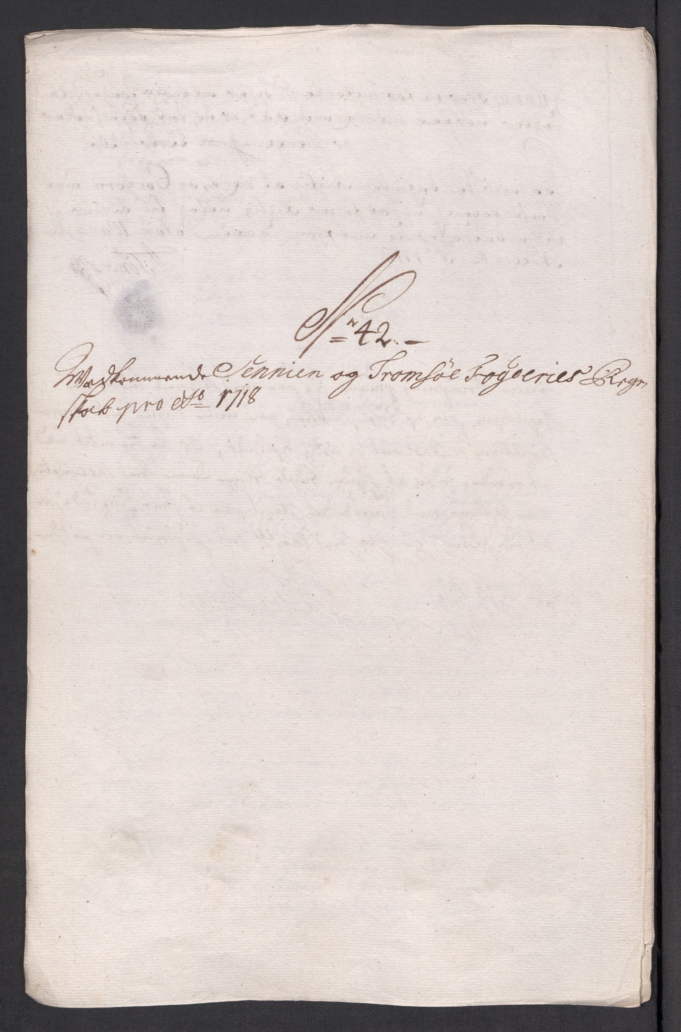 Rentekammeret inntil 1814, Reviderte regnskaper, Fogderegnskap, AV/RA-EA-4092/R68/L4764: Fogderegnskap Senja og Troms, 1718, p. 270