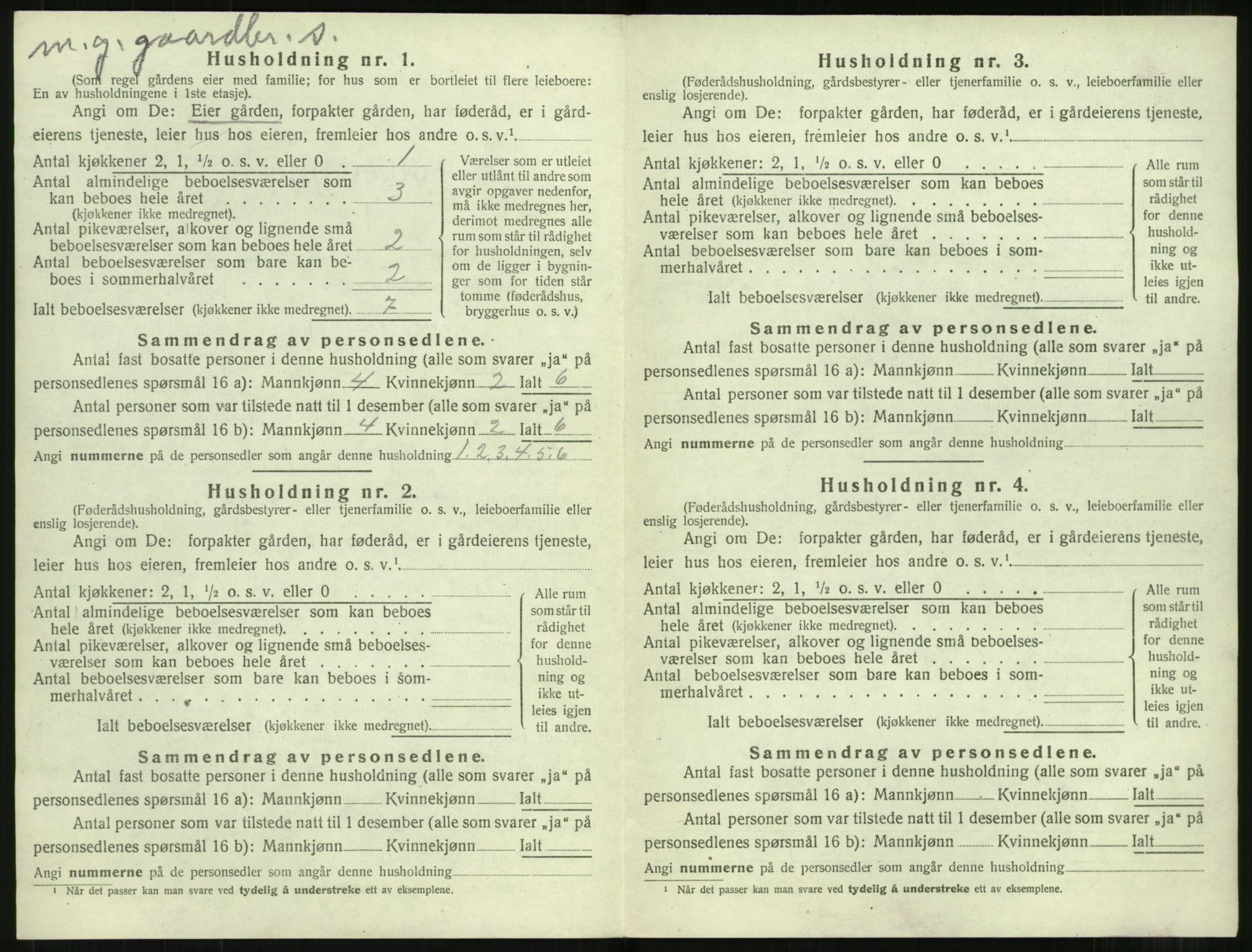 SAT, 1920 census for Ørskog, 1920, p. 441