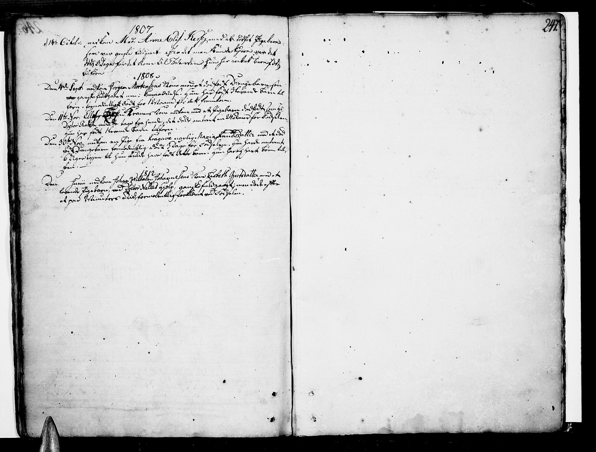 Risør sokneprestkontor, SAK/1111-0035/F/Fb/L0002: Parish register (copy) no. B 2, 1747-1812, p. 247