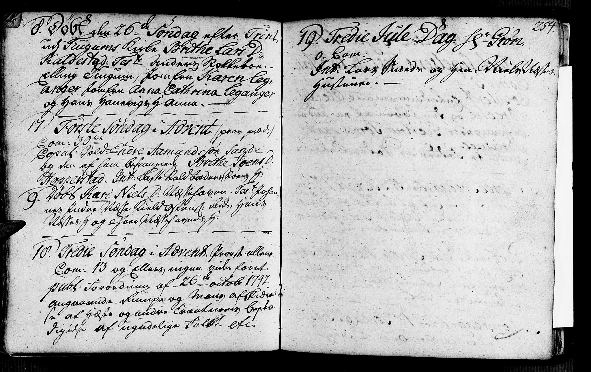 Vik sokneprestembete, AV/SAB-A-81501/H/Haa/Haaa/L0002: Parish register (official) no. A 2 / 4, 1740-1754, p. 254