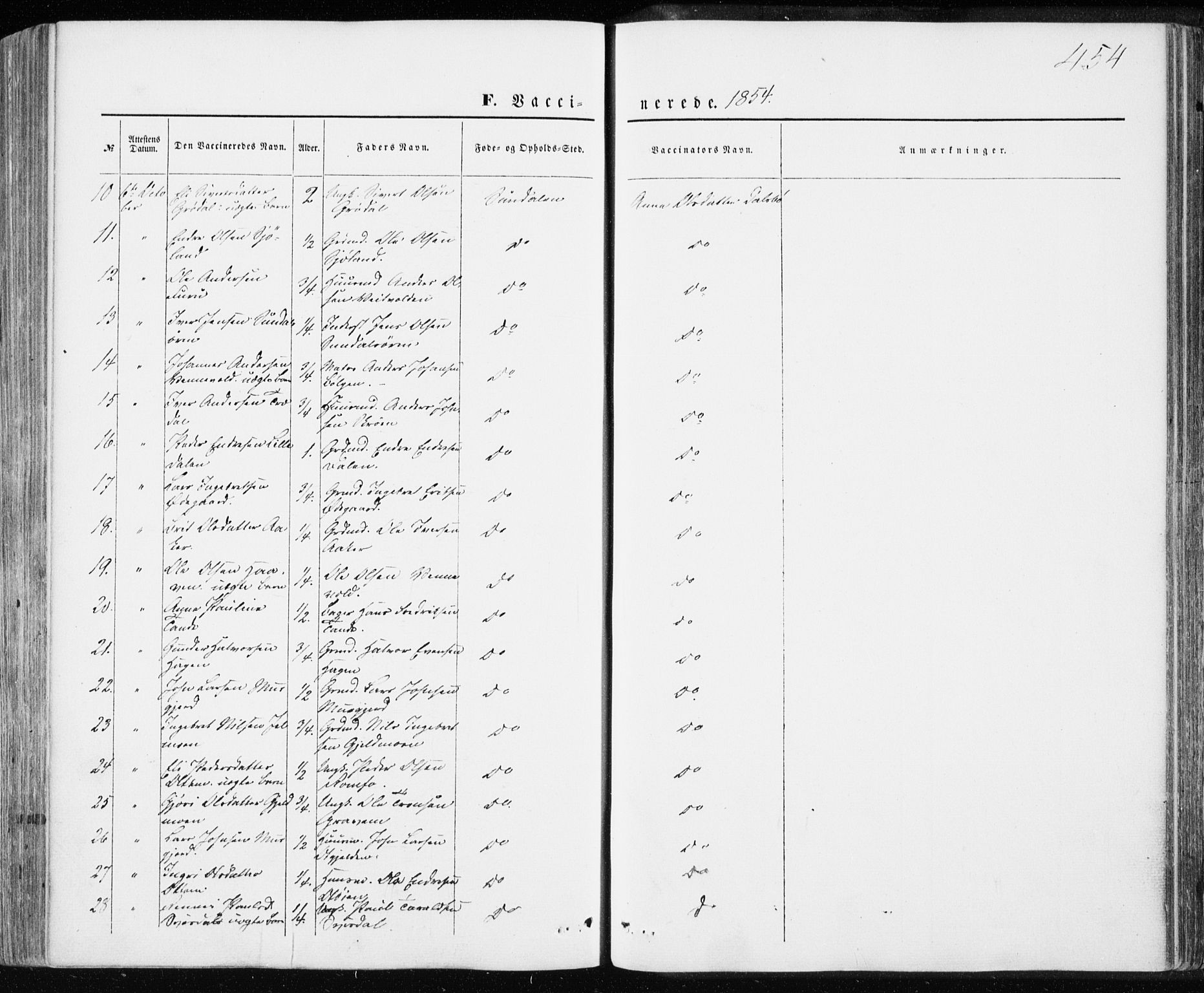 Ministerialprotokoller, klokkerbøker og fødselsregistre - Møre og Romsdal, SAT/A-1454/590/L1013: Parish register (official) no. 590A05, 1847-1877, p. 454