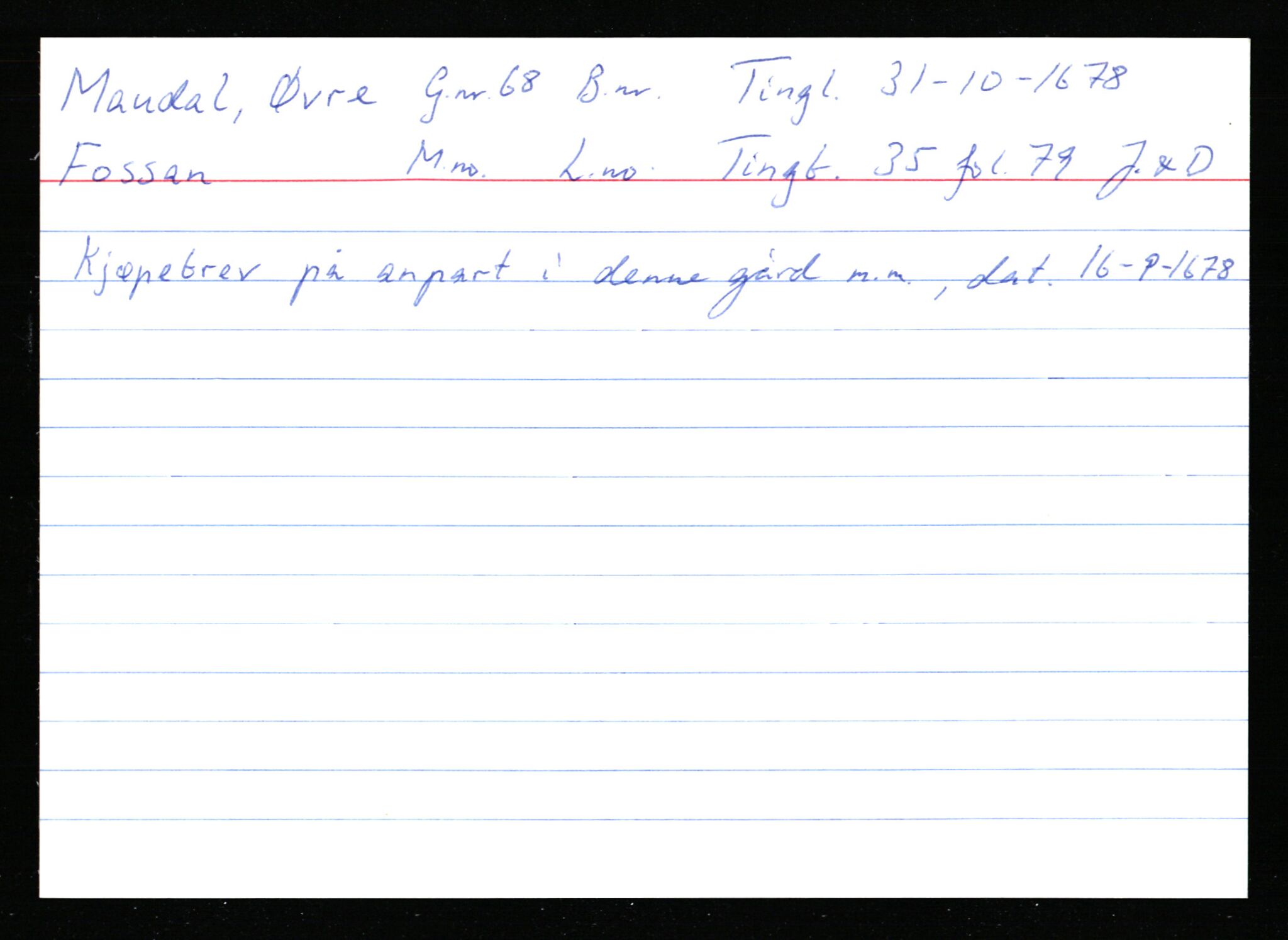 Statsarkivet i Stavanger, AV/SAST-A-101971/03/Y/Ym/L0037: Åstedskort sortert etter gårdsnavn: Lædre - Mauland, 1600-1950, p. 652