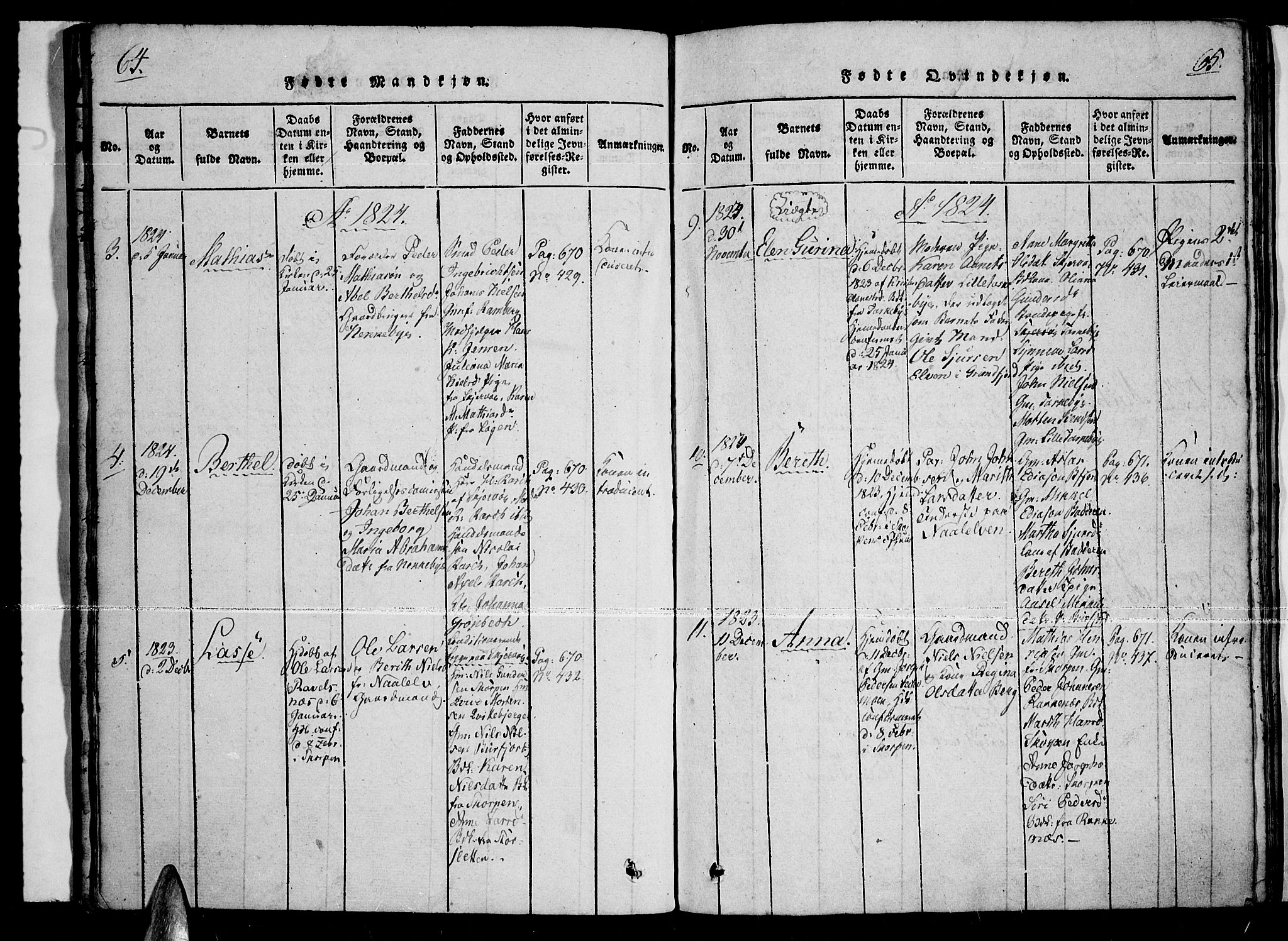 Skjervøy sokneprestkontor, SATØ/S-1300/H/Ha/Haa/L0004kirke: Parish register (official) no. 4, 1820-1838, p. 64-65