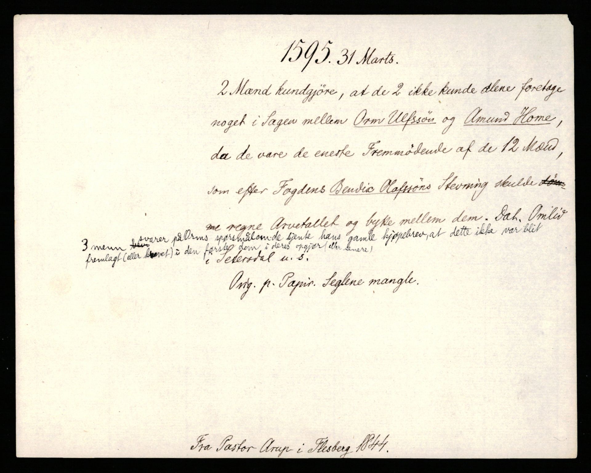 Riksarkivets diplomsamling, AV/RA-EA-5965/F35/F35b/L0004: Riksarkivets diplomer, seddelregister, 1593-1600, p. 163