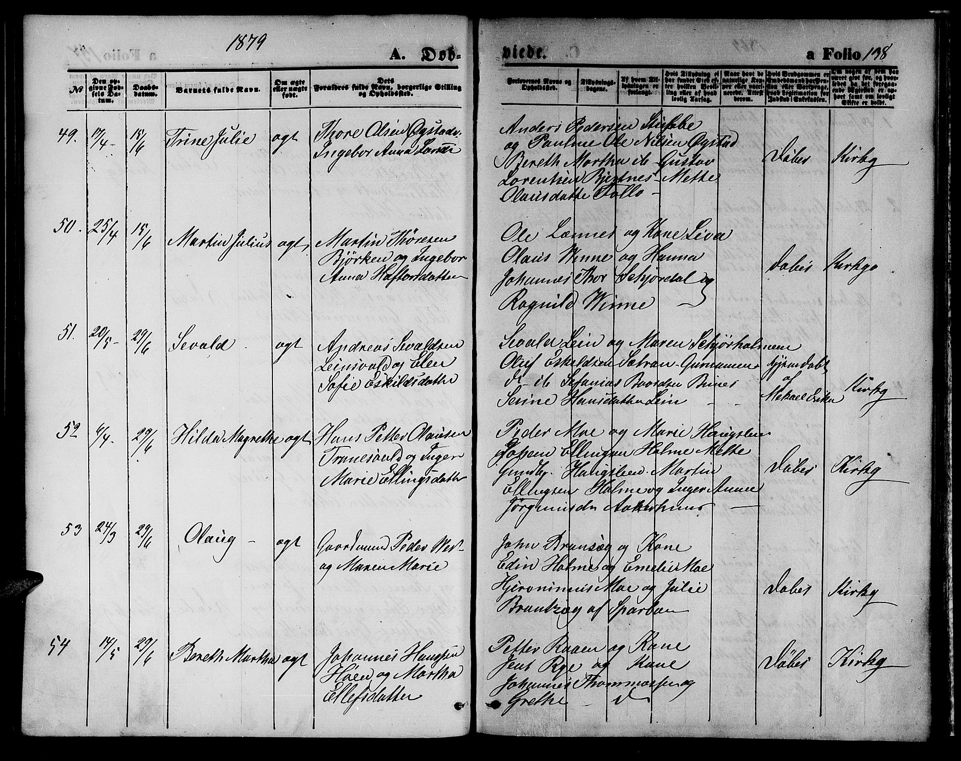 Ministerialprotokoller, klokkerbøker og fødselsregistre - Nord-Trøndelag, SAT/A-1458/723/L0255: Parish register (copy) no. 723C03, 1869-1879, p. 138