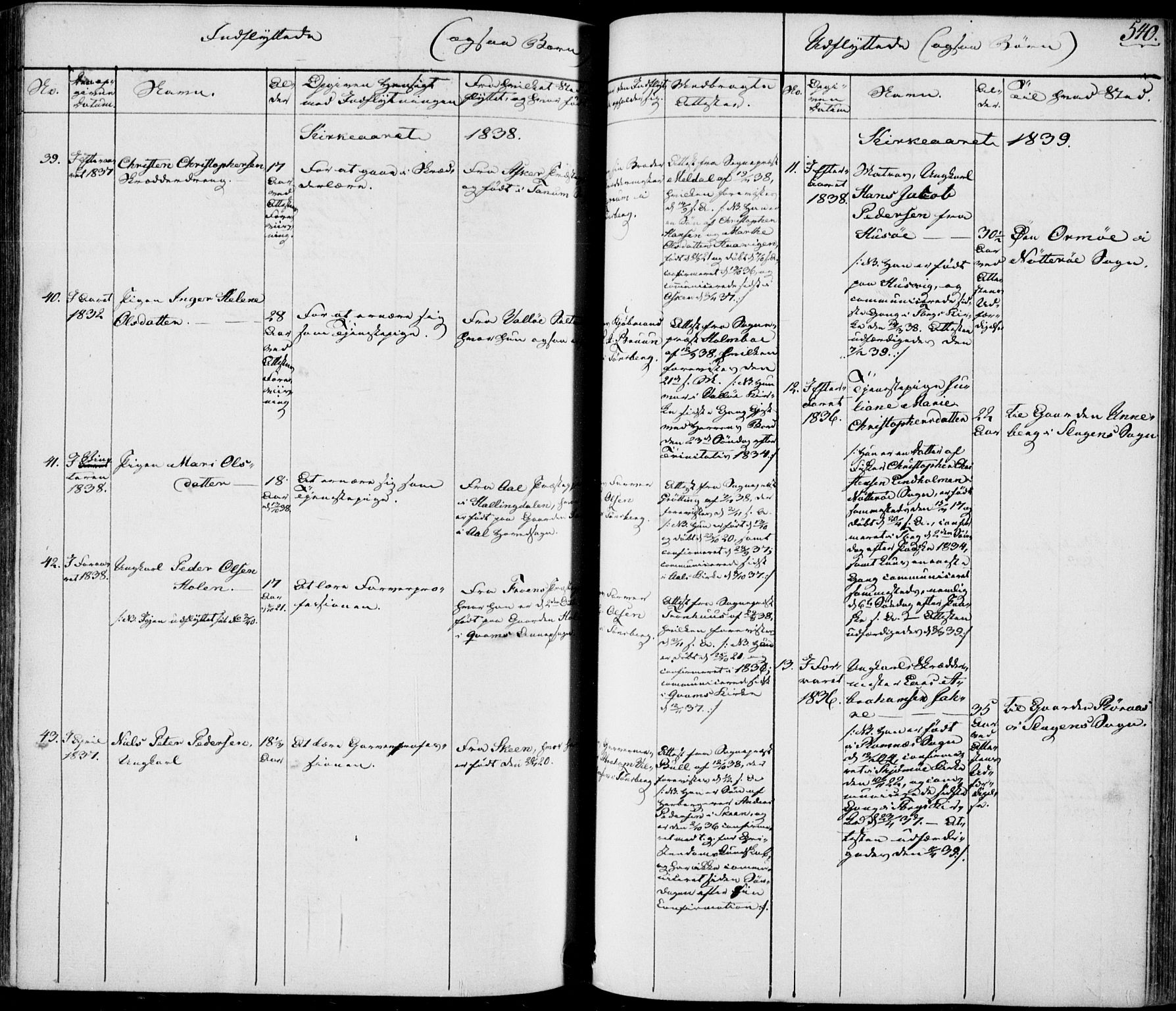 Tønsberg kirkebøker, AV/SAKO-A-330/F/Fa/L0006: Parish register (official) no. I 6, 1836-1844, p. 540