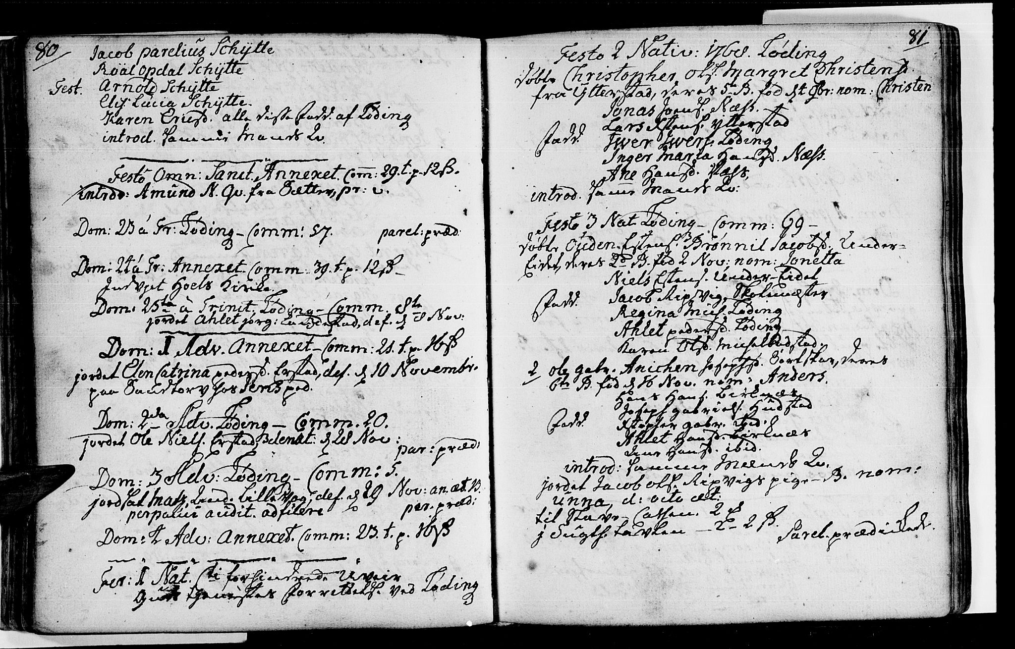 Ministerialprotokoller, klokkerbøker og fødselsregistre - Nordland, SAT/A-1459/872/L1029: Parish register (official) no. 872A04, 1765-1787, p. 80-81