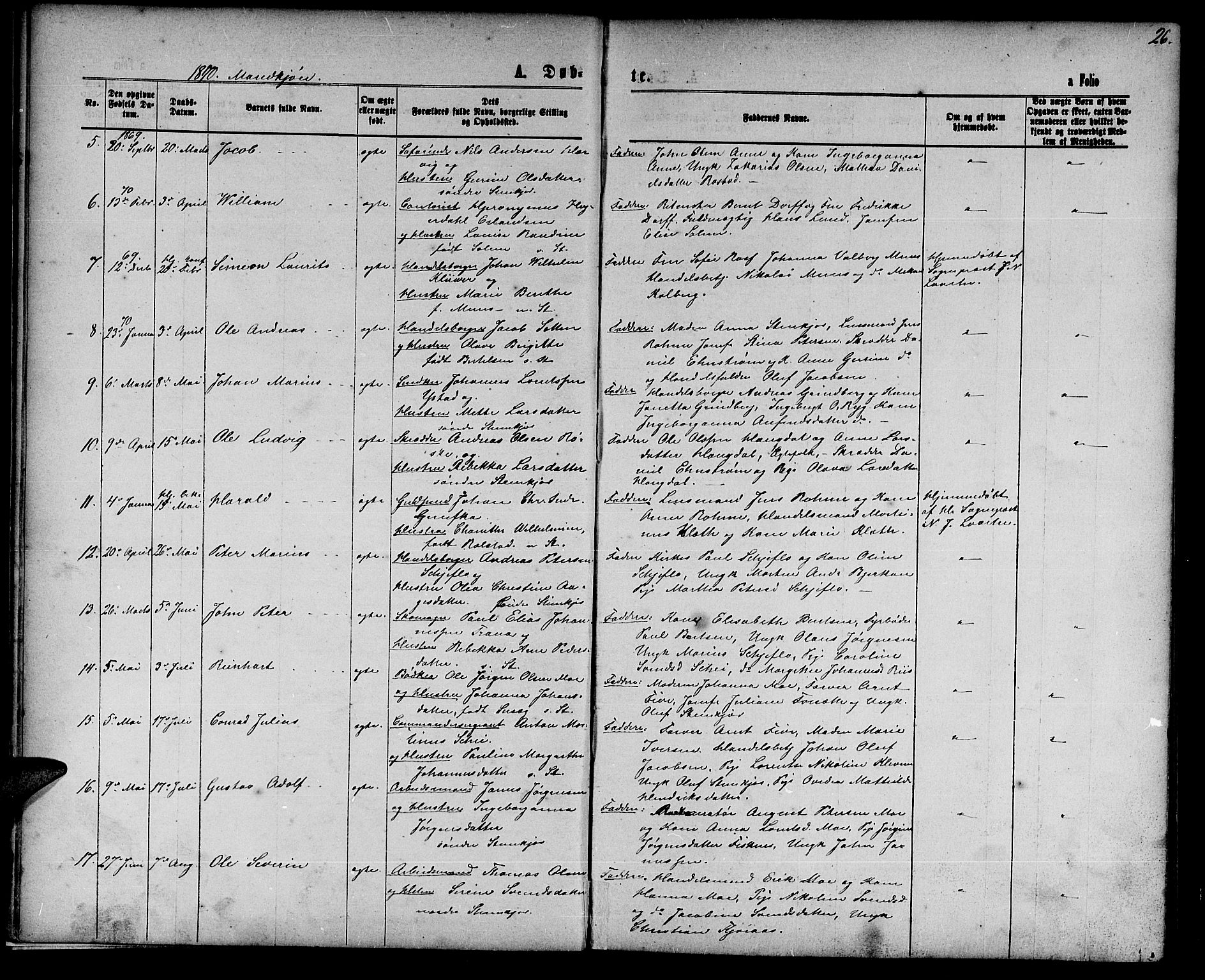 Ministerialprotokoller, klokkerbøker og fødselsregistre - Nord-Trøndelag, SAT/A-1458/739/L0373: Parish register (copy) no. 739C01, 1865-1882, p. 26