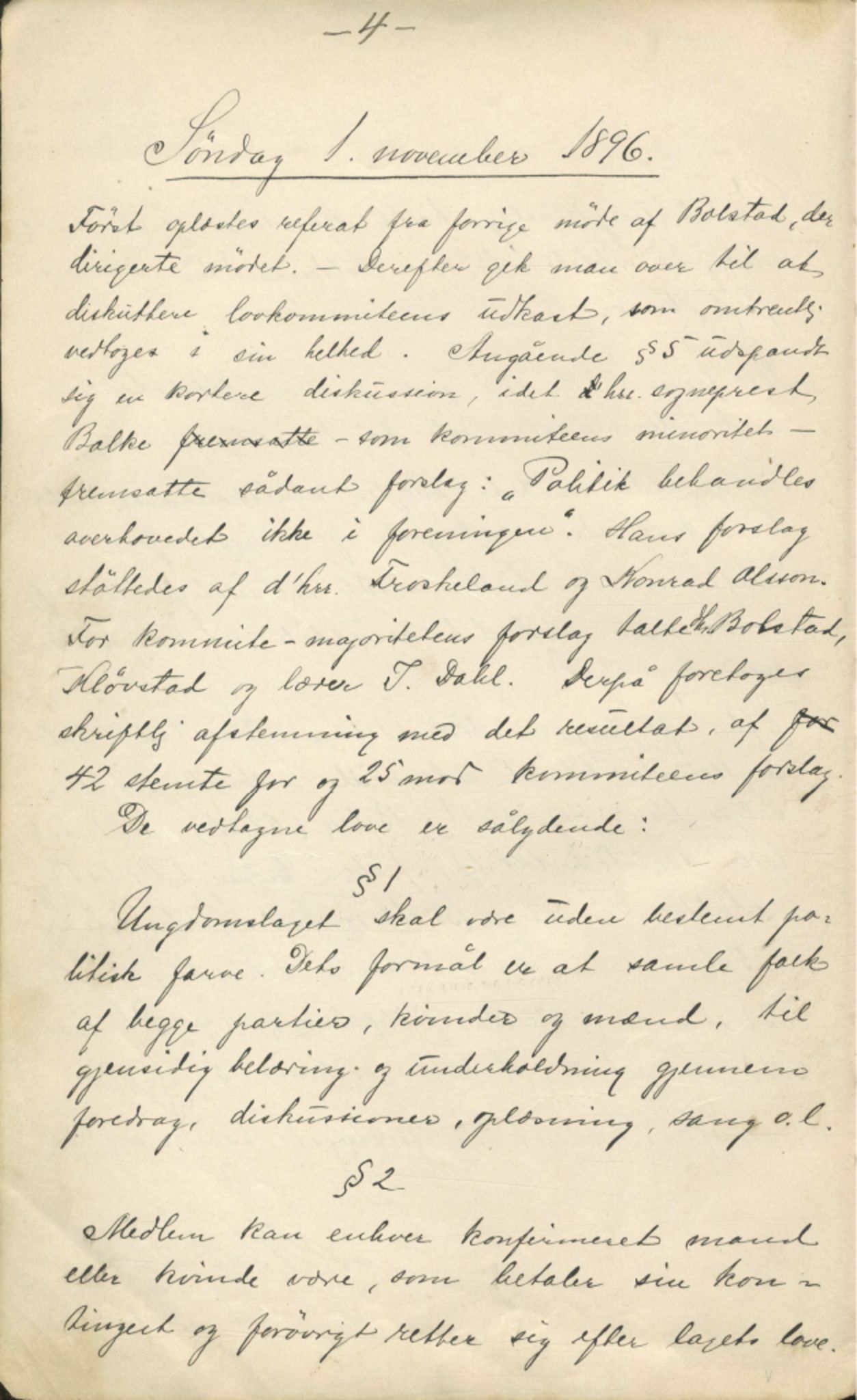 Ungdomslaget Vårbrudd , FMFB/A-1055/A/Aa/L0001: Forhandlingsprotokoll, 1896-1903, p. 4