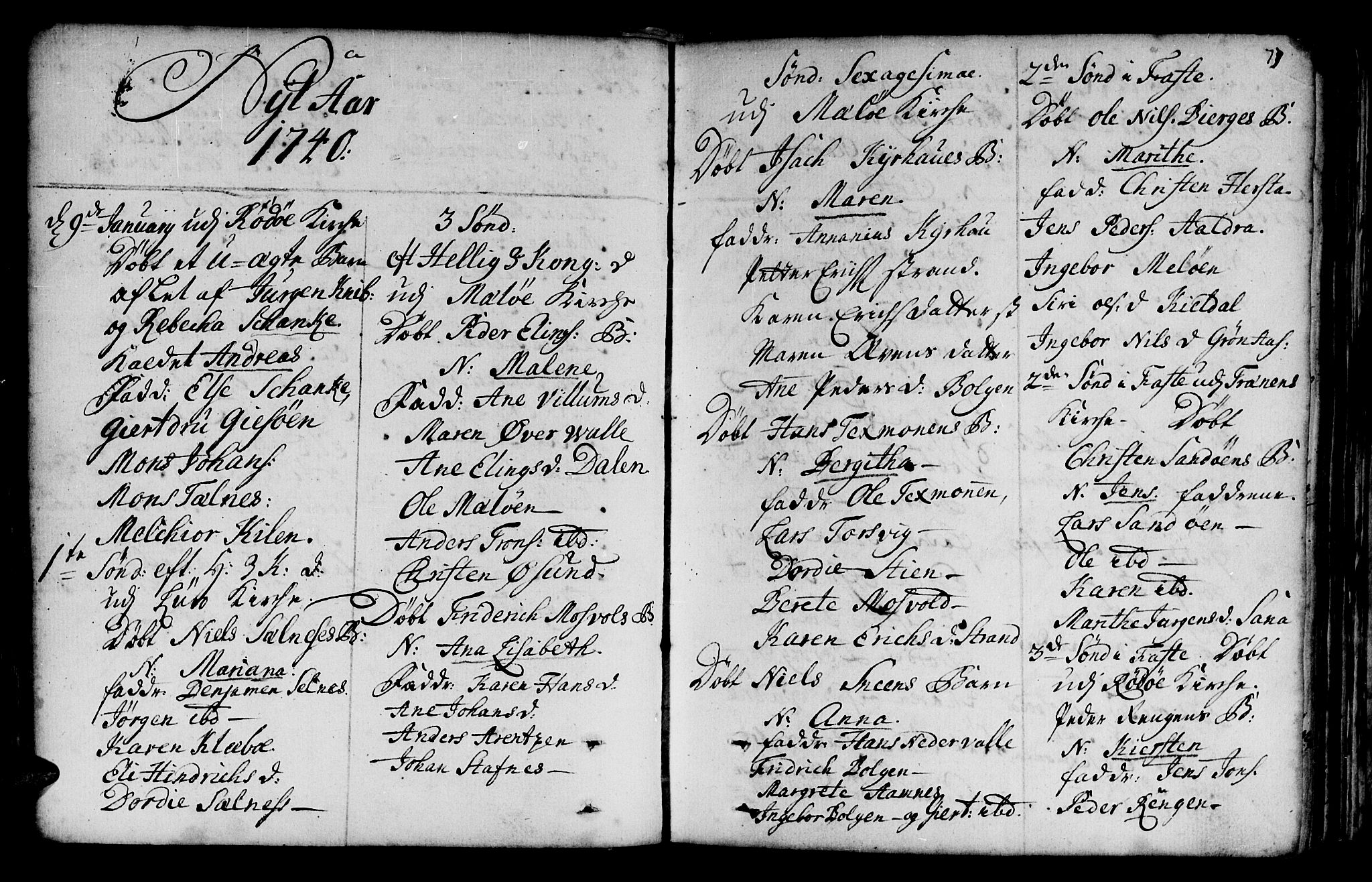 Ministerialprotokoller, klokkerbøker og fødselsregistre - Nordland, SAT/A-1459/841/L0586: Parish register (official) no. 841A01, 1739-1750, p. 77