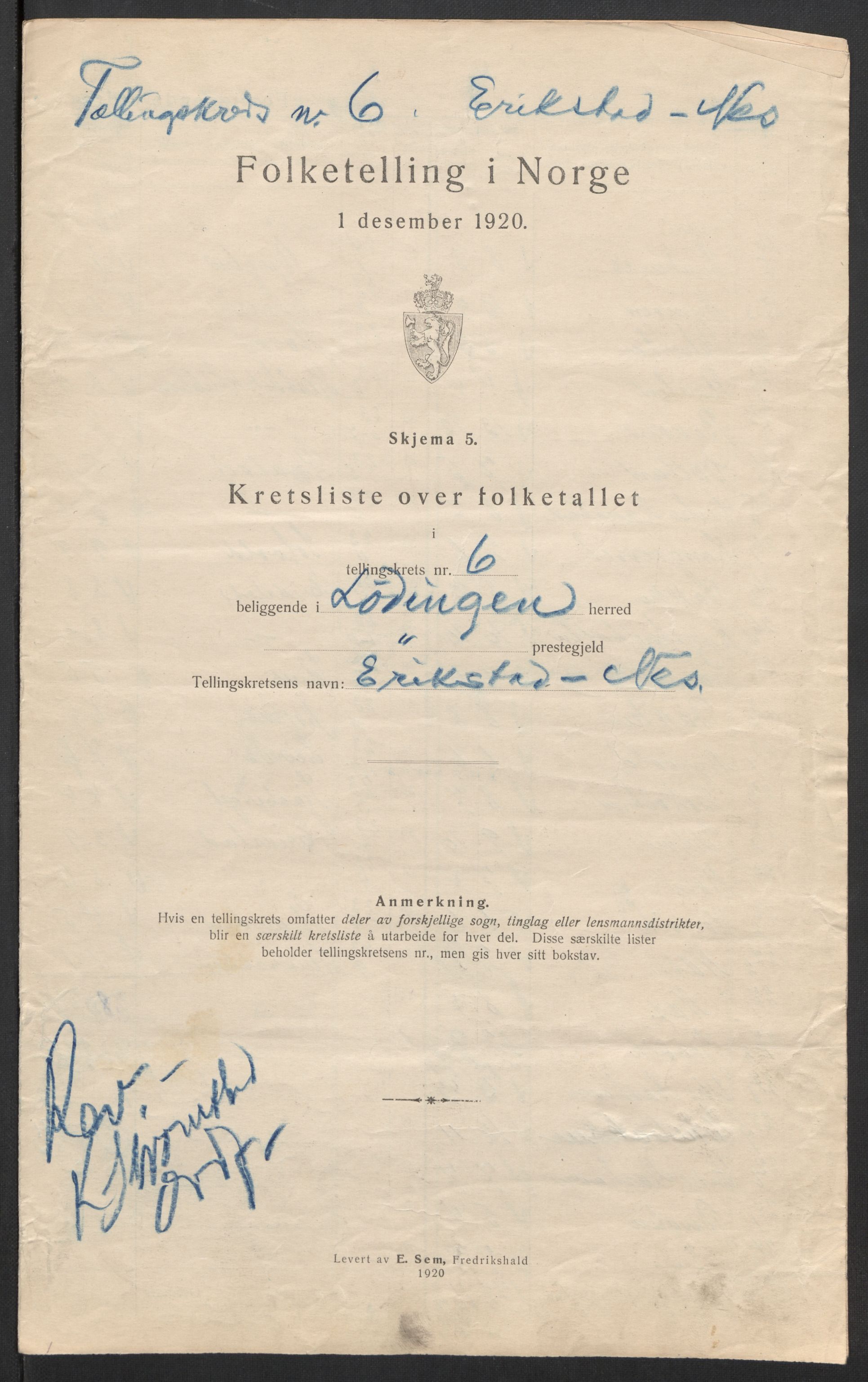 SAT, 1920 census for Lødingen, 1920, p. 21