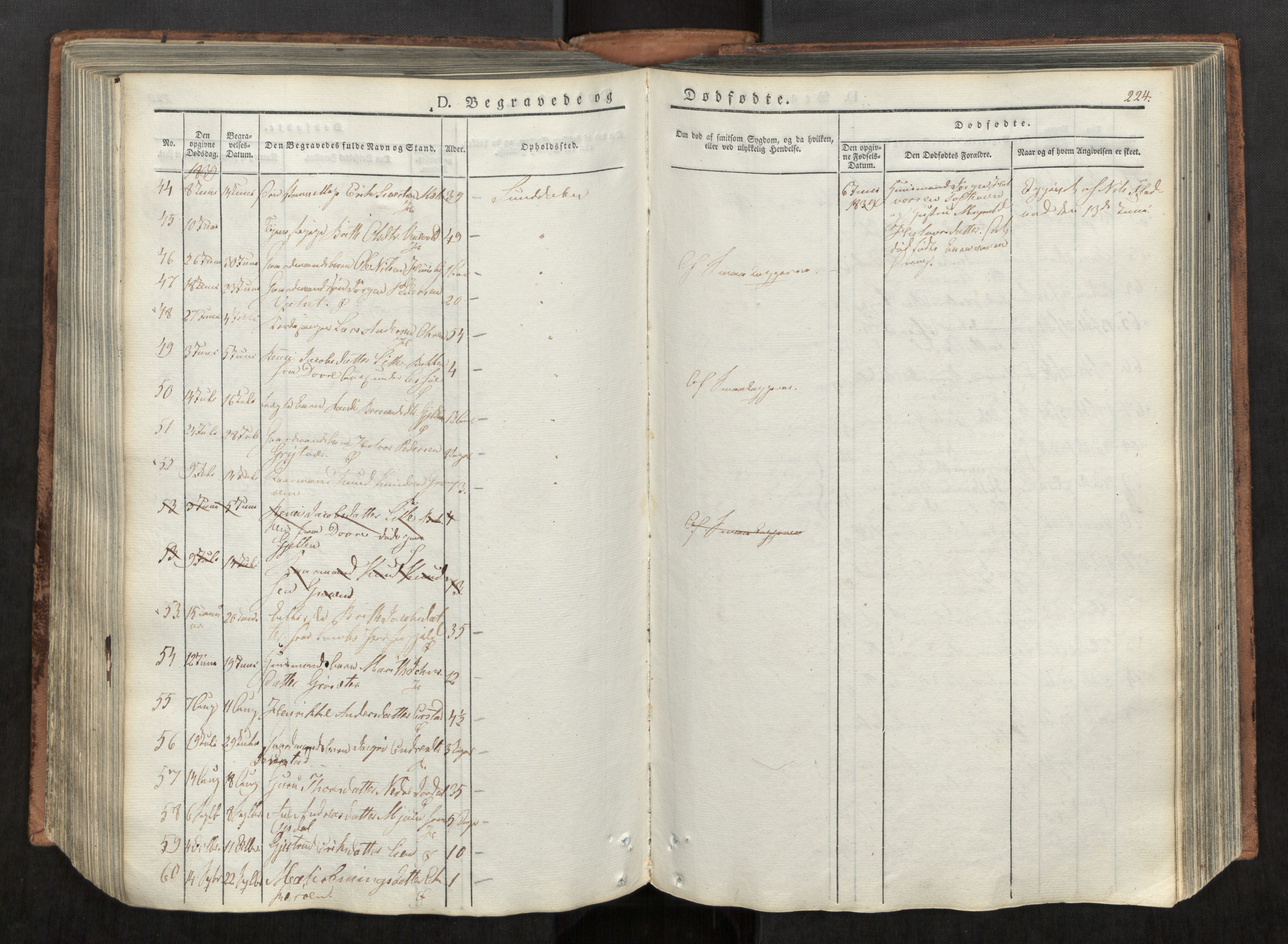 Ministerialprotokoller, klokkerbøker og fødselsregistre - Møre og Romsdal, SAT/A-1454/590/L1012: Parish register (official) no. 590A04, 1832-1846, p. 224