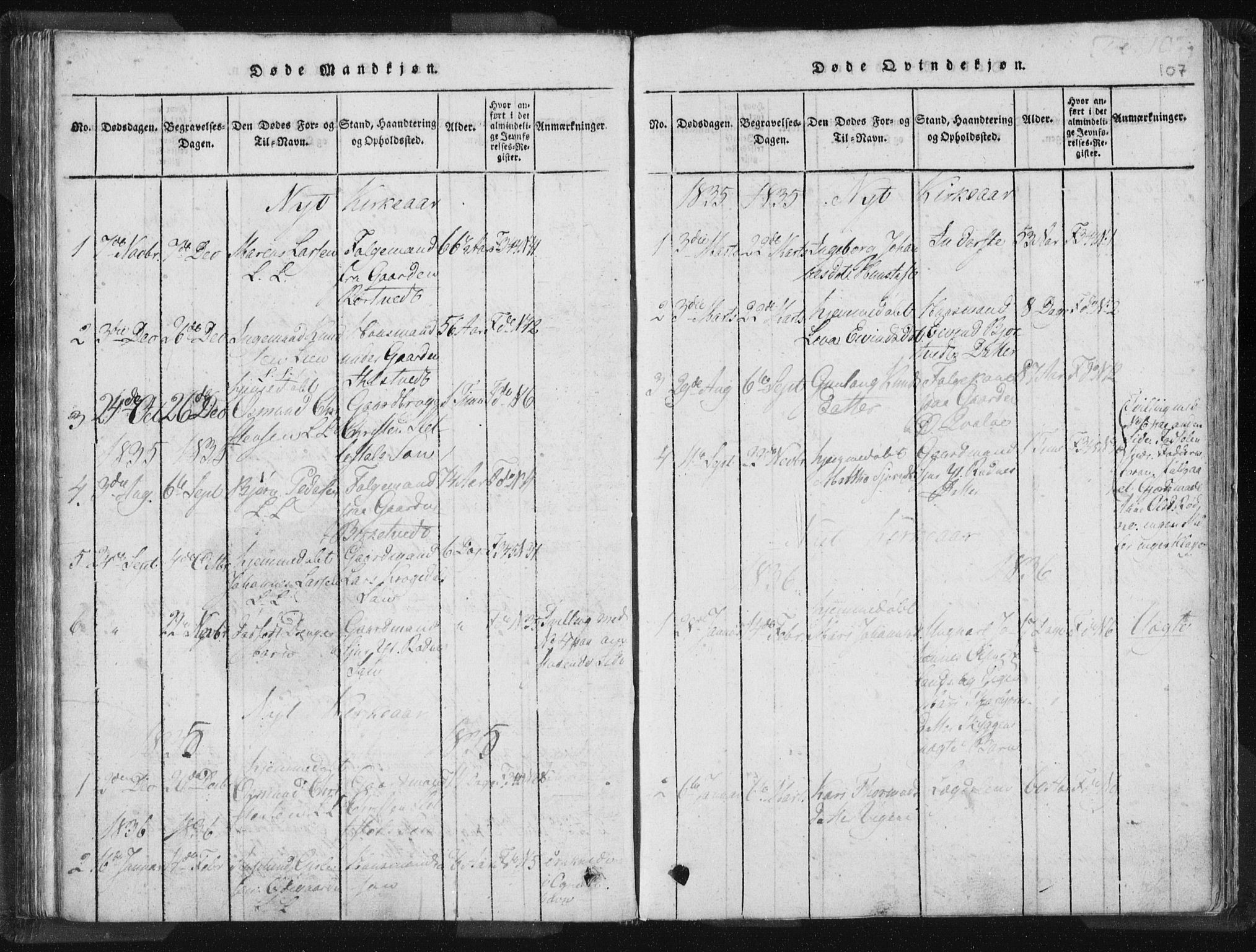 Vikedal sokneprestkontor, AV/SAST-A-101840/01/IV: Parish register (official) no. A 5, 1817-1850, p. 107