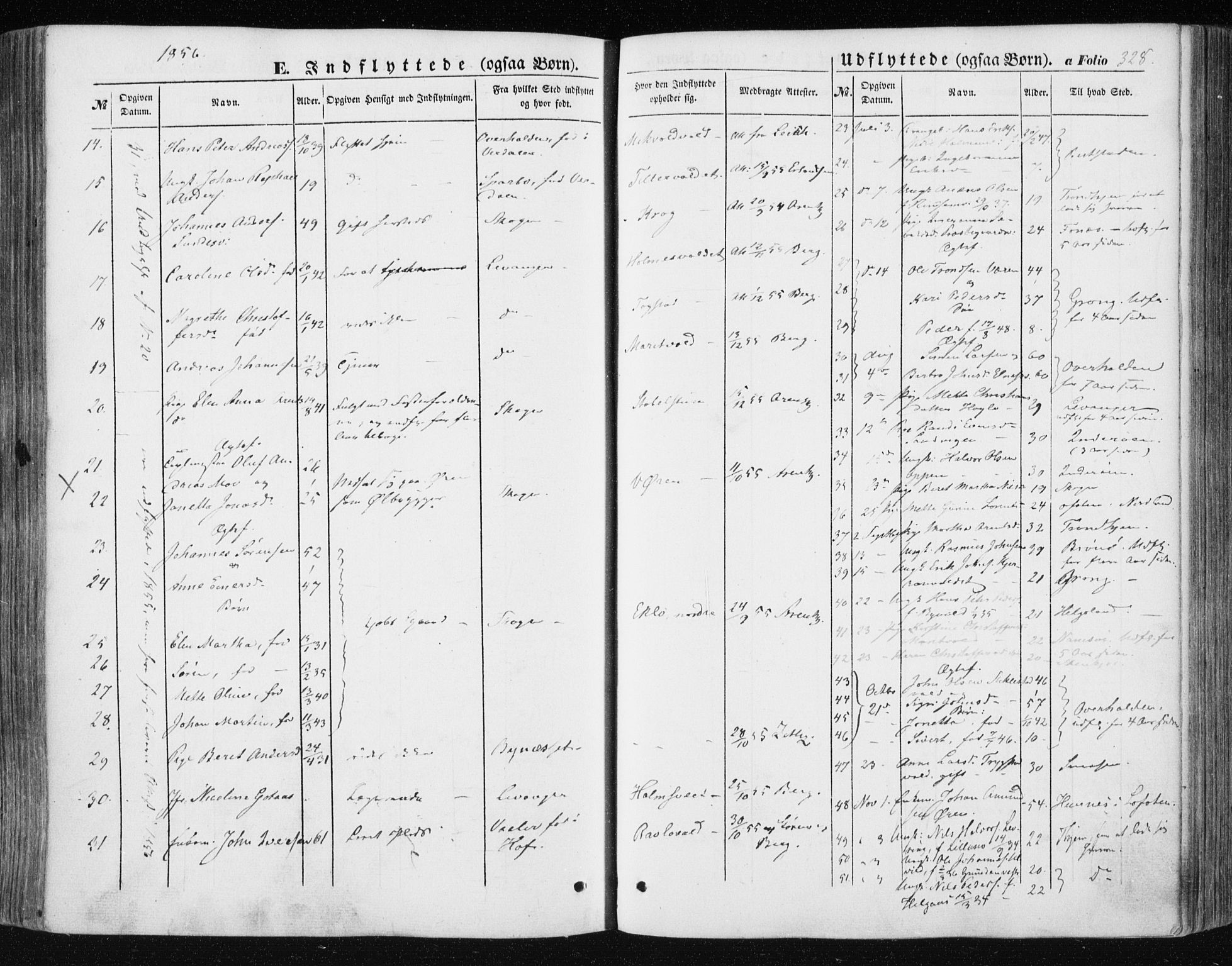 Ministerialprotokoller, klokkerbøker og fødselsregistre - Nord-Trøndelag, SAT/A-1458/723/L0240: Parish register (official) no. 723A09, 1852-1860, p. 328