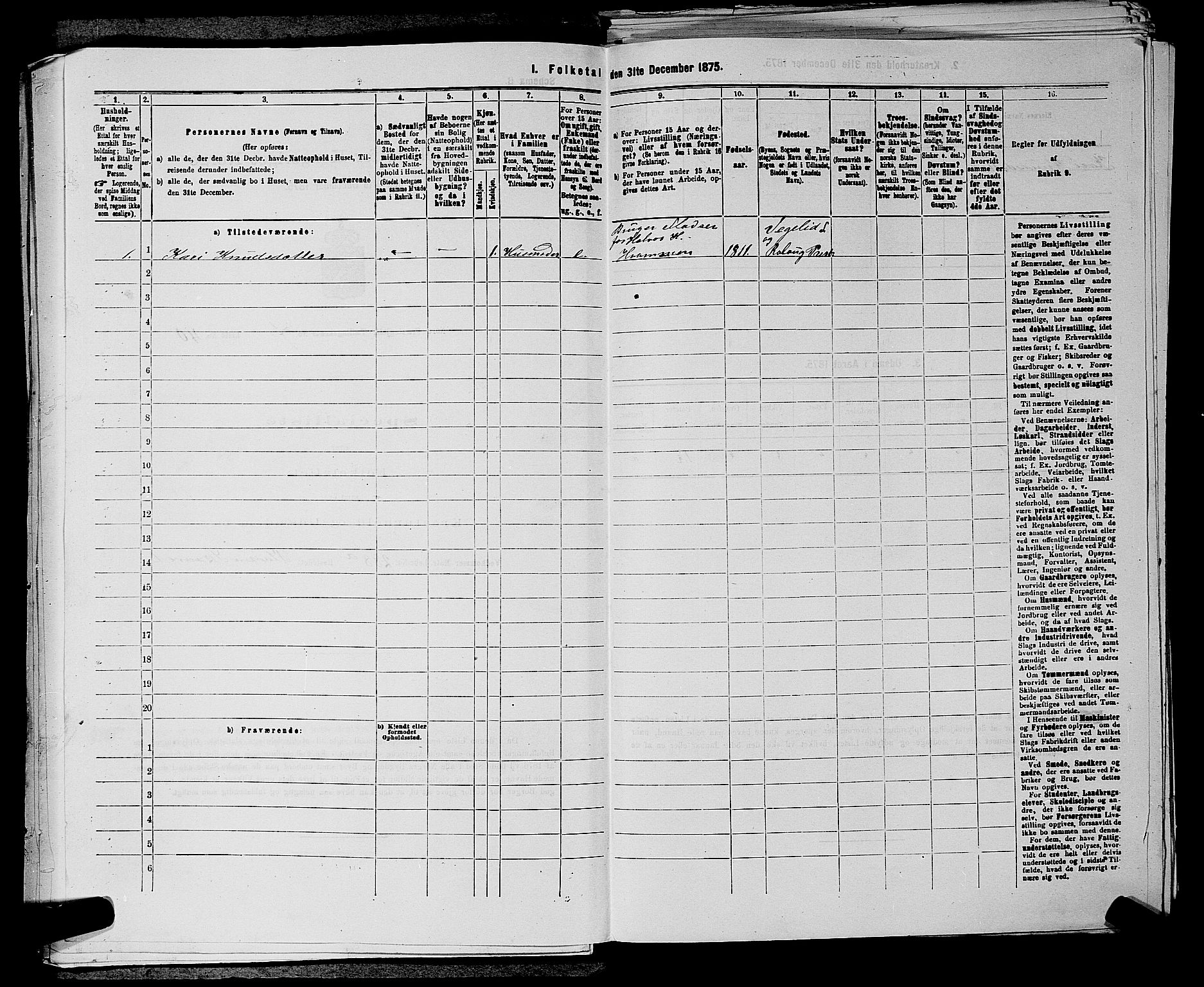 SAKO, 1875 census for 0633P Nore, 1875, p. 907