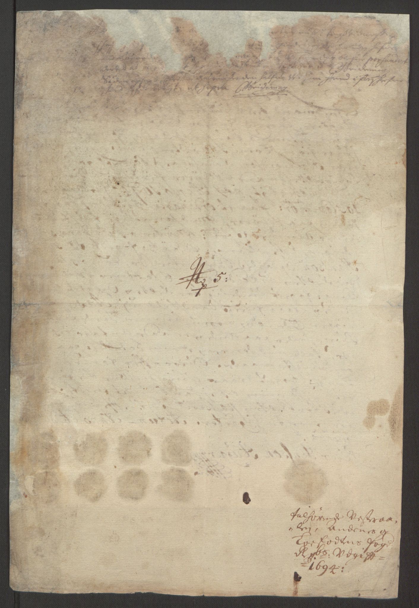 Rentekammeret inntil 1814, Reviderte regnskaper, Fogderegnskap, RA/EA-4092/R67/L4677: Fogderegnskap Vesterålen, Andenes og Lofoten, 1694-1695, p. 166