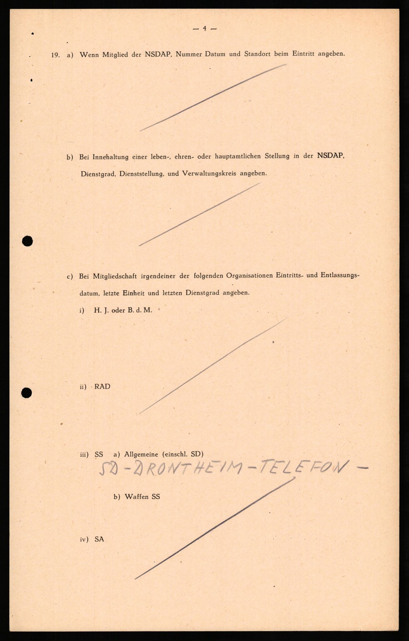 Forsvaret, Forsvarets overkommando II, RA/RAFA-3915/D/Db/L0029: CI Questionaires. Tyske okkupasjonsstyrker i Norge. Tyskere., 1945-1946, p. 457