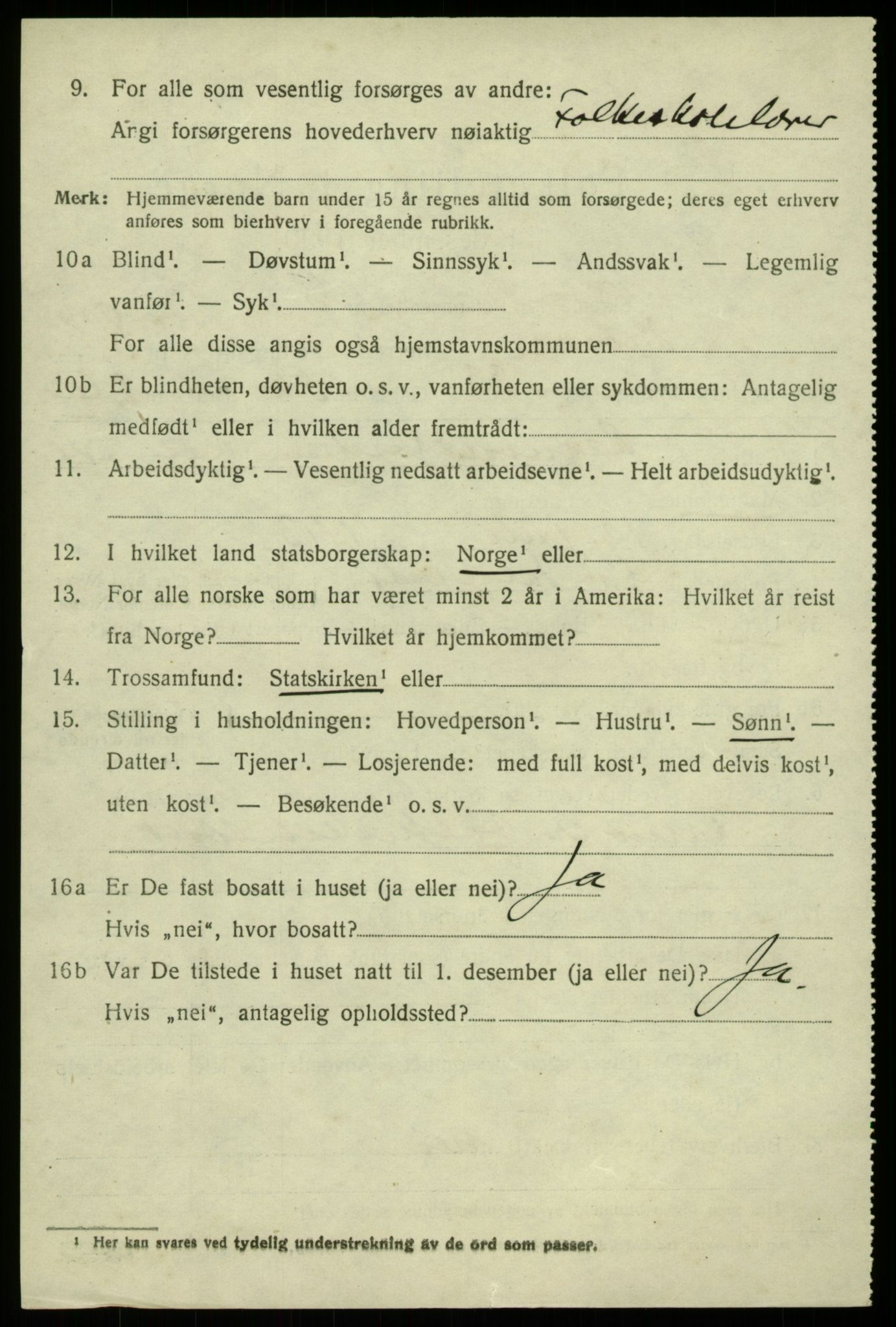 SAB, 1920 census for Hamre, 1920, p. 4832