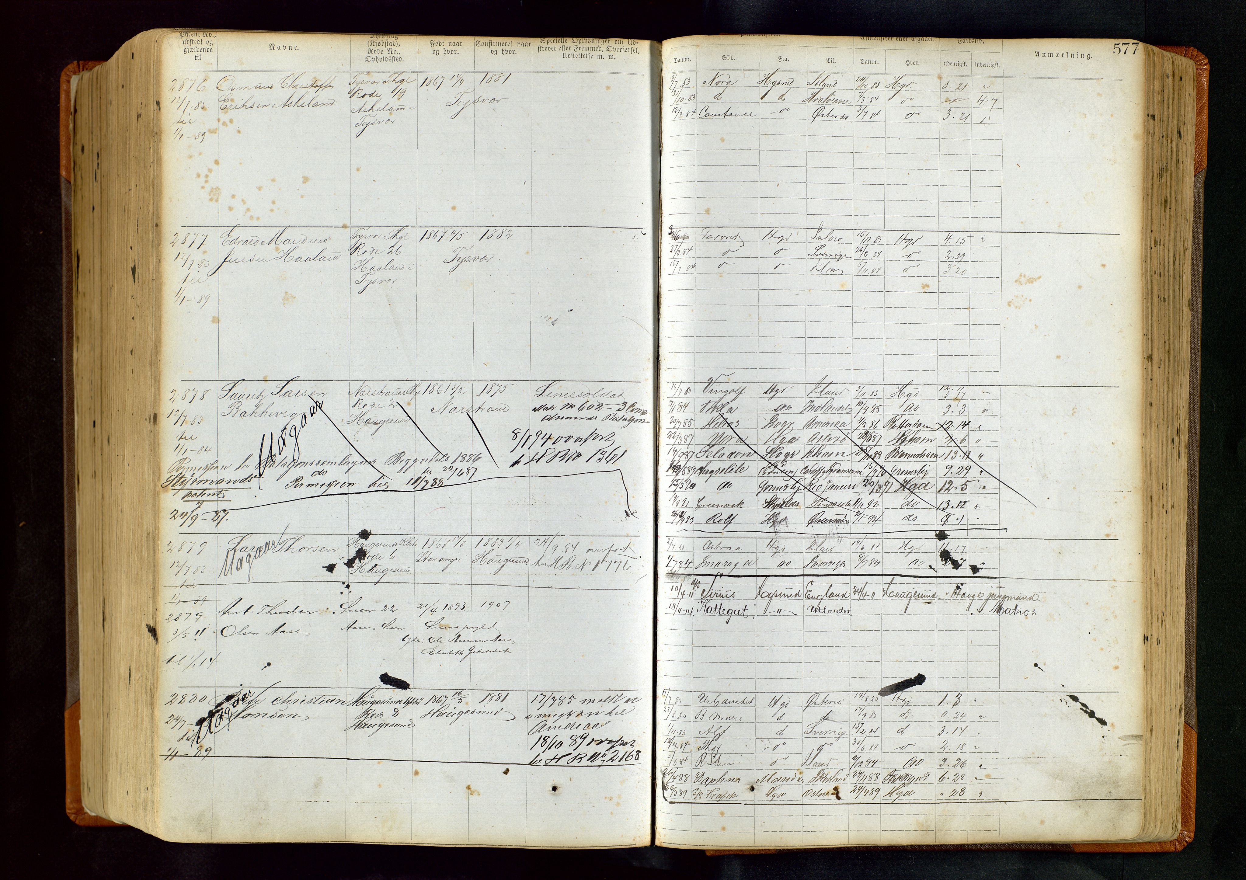Haugesund sjømannskontor, AV/SAST-A-102007/F/Ff/L0004: Sjøfartsrulle Haugesund krets nr. 1 - 3586, 1868-1948, p. 577