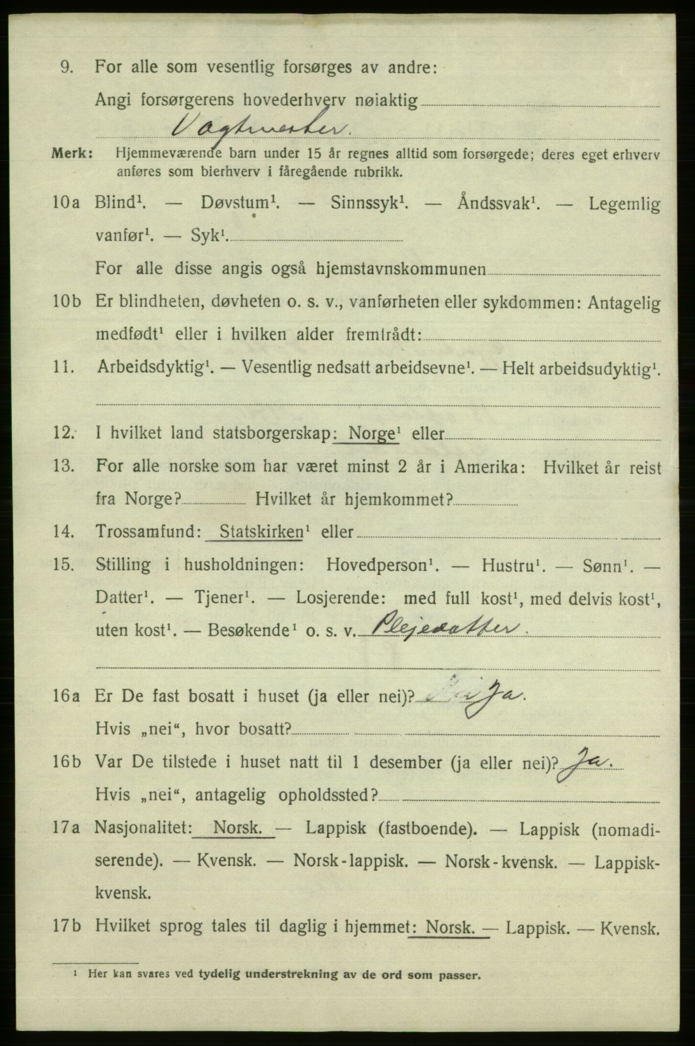 SATØ, 1920 census for Vadsø, 1920, p. 5303