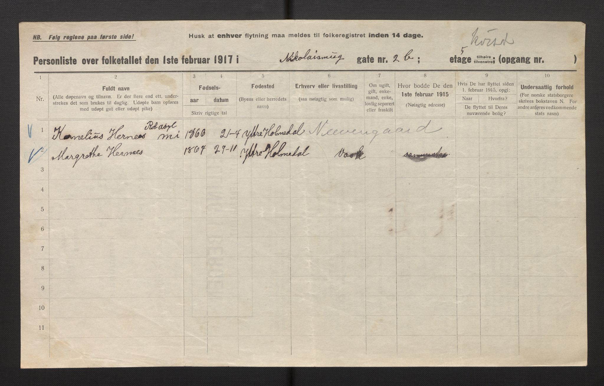 SAB, Municipal Census 1917 for Bergen, 1917, p. 25568