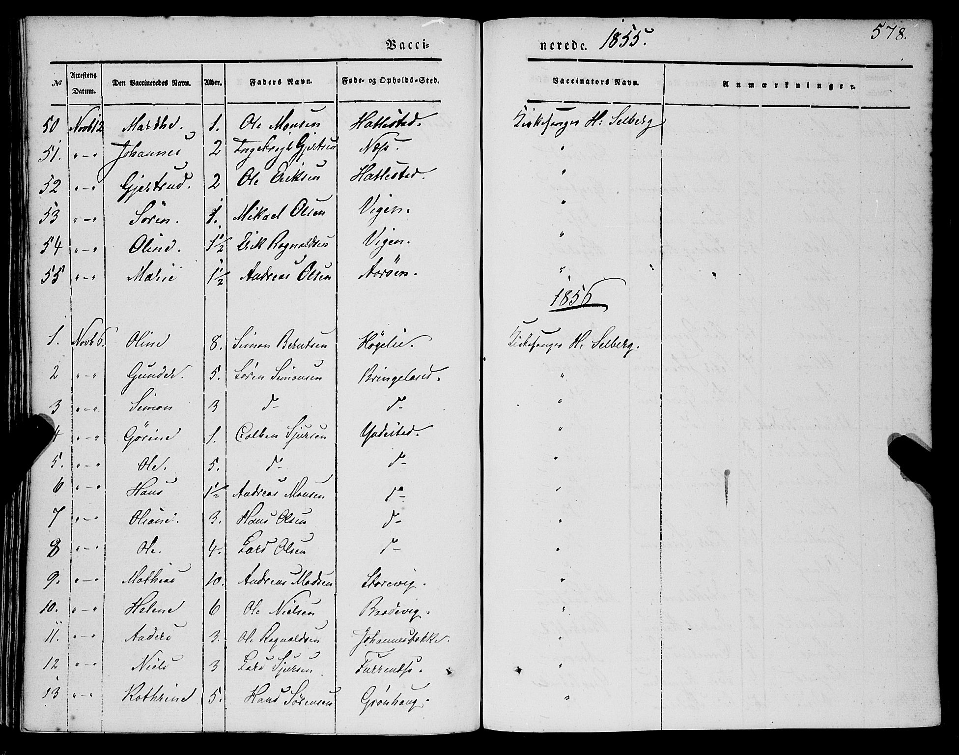 Gaular sokneprestembete, SAB/A-80001/H/Haa: Parish register (official) no. A 4II, 1841-1859, p. 578