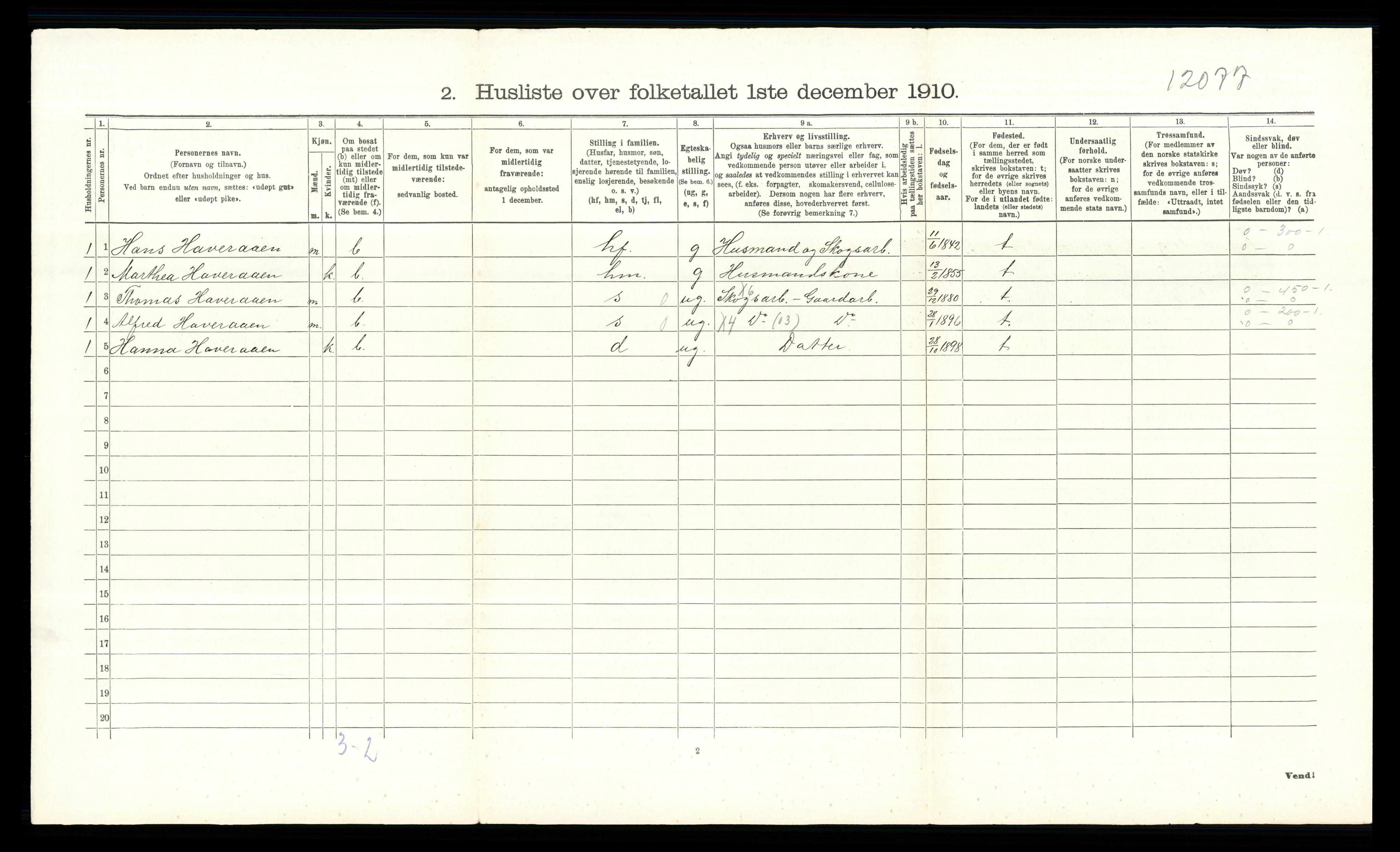 RA, 1910 census for Eidskog, 1910, p. 149