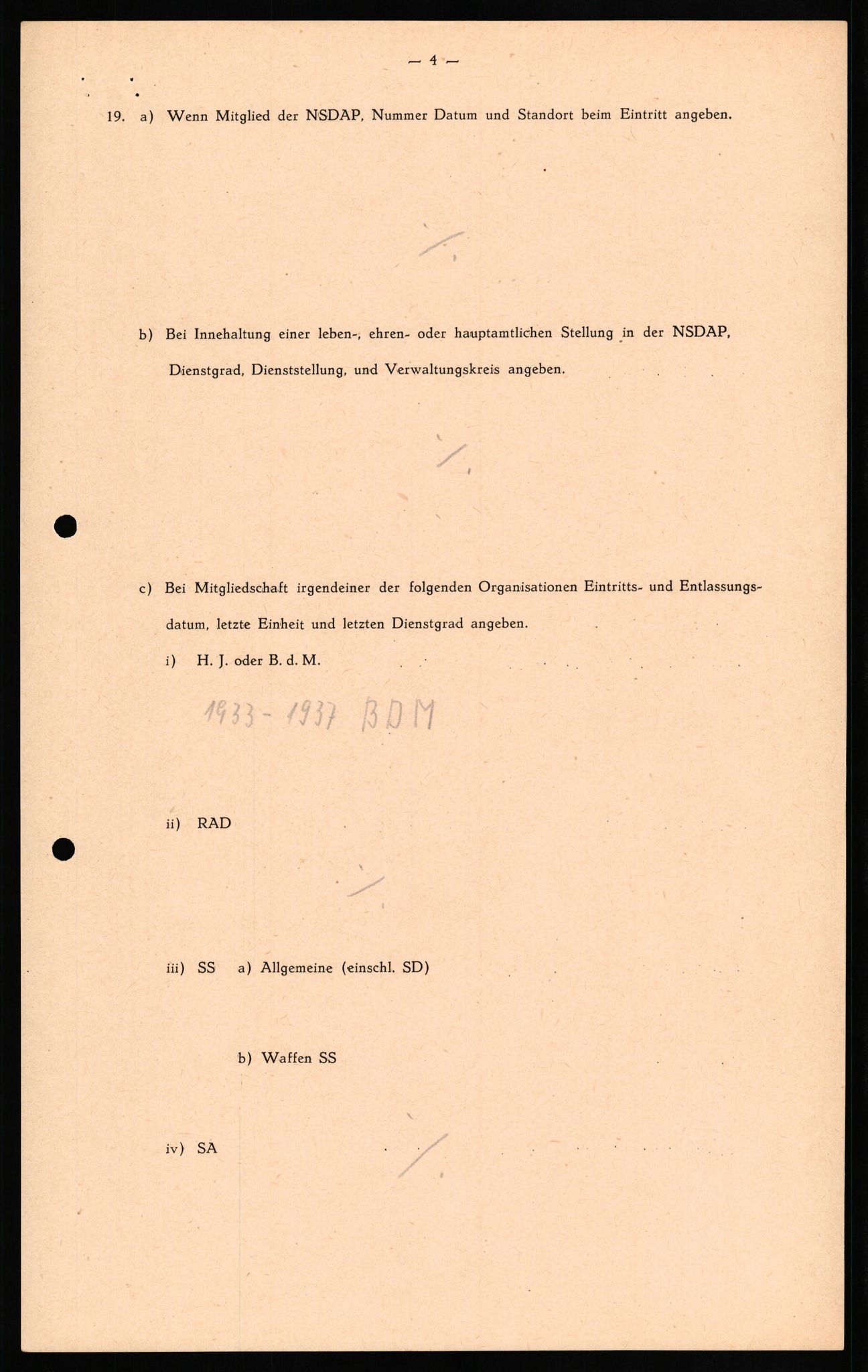 Forsvaret, Forsvarets overkommando II, RA/RAFA-3915/D/Db/L0022: CI Questionaires. Tyske okkupasjonsstyrker i Norge. Tyskere., 1945-1946, p. 455