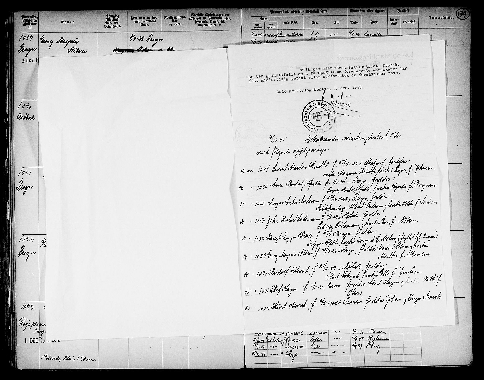 Drøbak mønstringskontor, SAO/A-10569f/F/Fc/Fca/L0002: Patent nr. 1-672, 1865-1916, p. 189