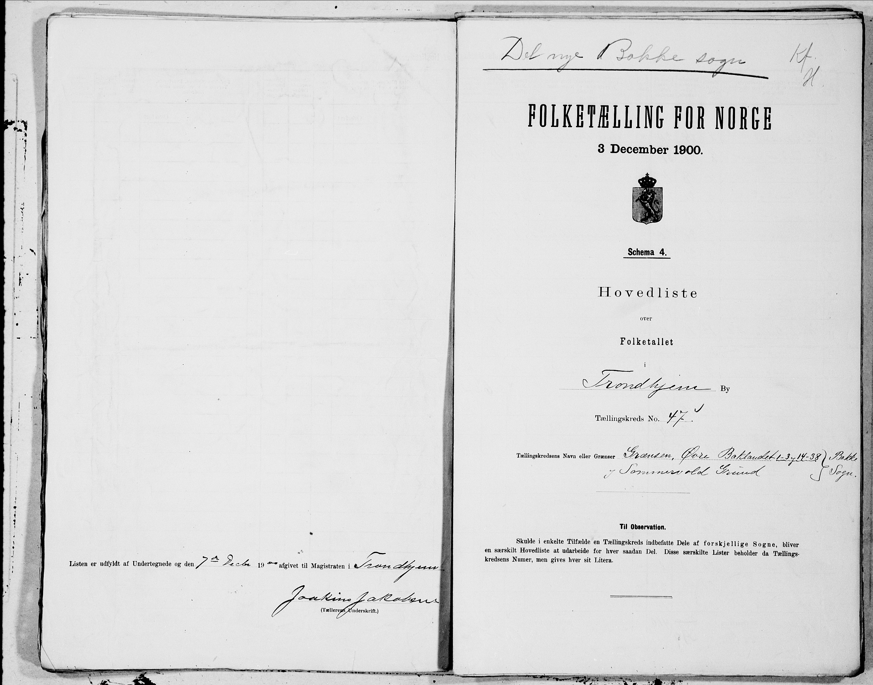 SAT, 1900 census for Trondheim, 1900, p. 93