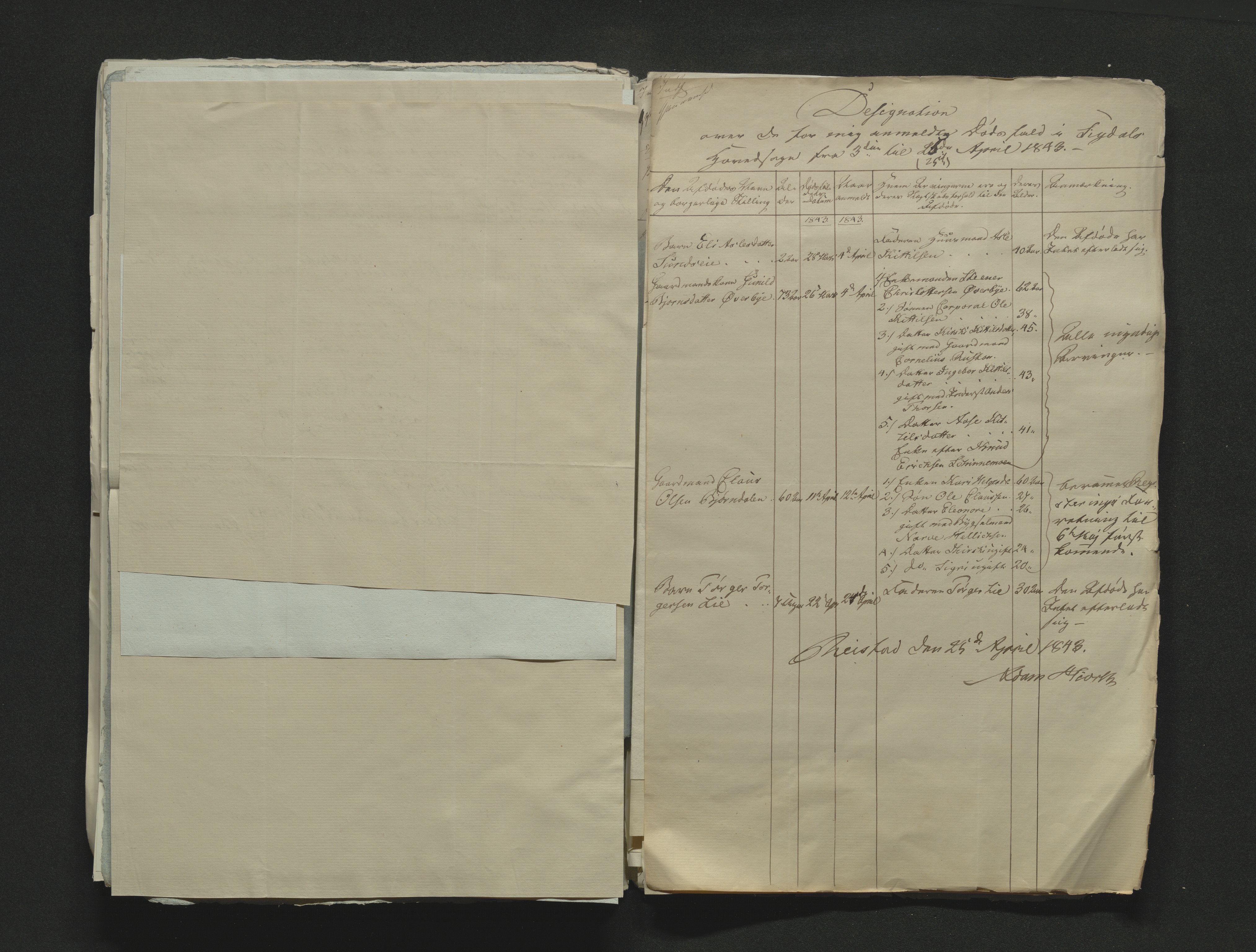 Eiker, Modum og Sigdal sorenskriveri, AV/SAKO-A-123/H/Ha/Hab/L0006: Dødsfallsmeldinger, 1841-1845