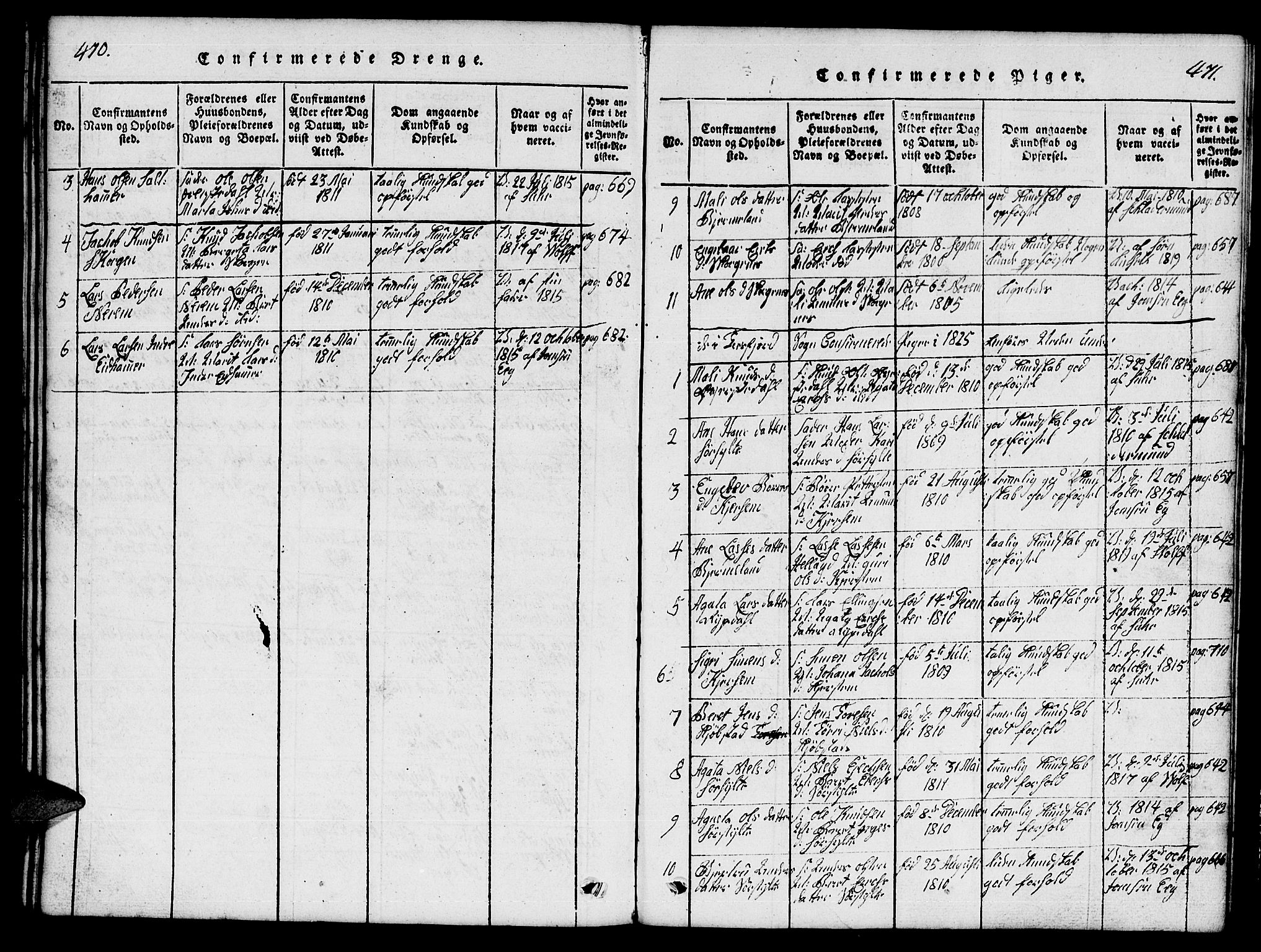 Ministerialprotokoller, klokkerbøker og fødselsregistre - Møre og Romsdal, SAT/A-1454/541/L0546: Parish register (copy) no. 541C01, 1818-1856, p. 470-471