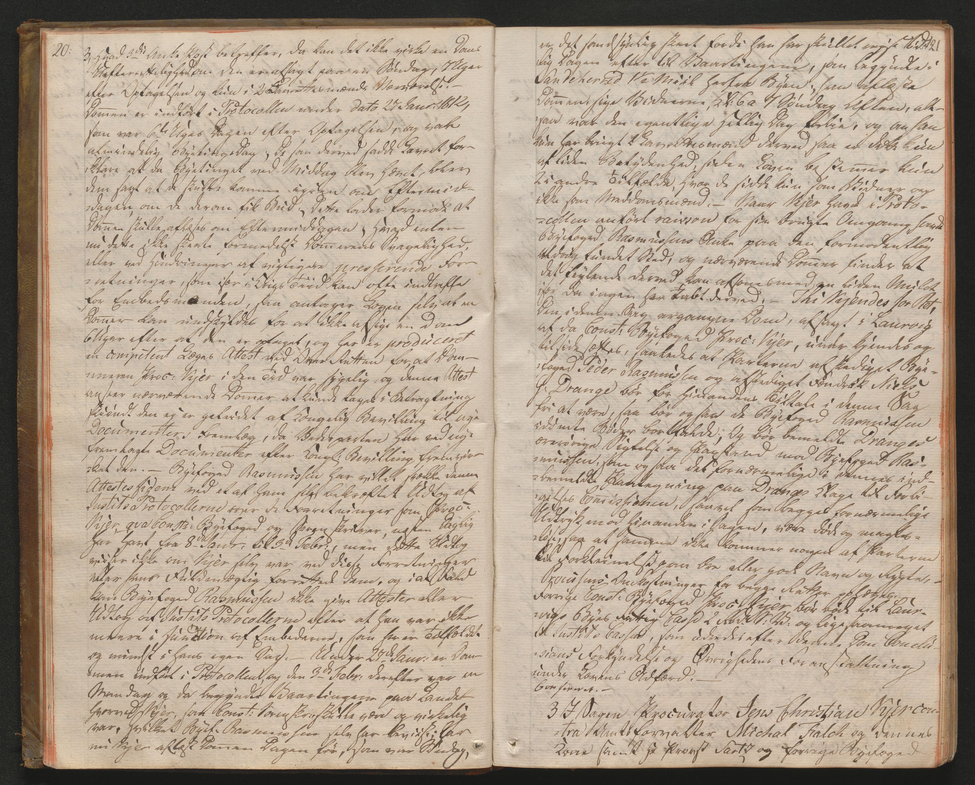 Larvik overbirkerett, AV/SAKO-A-802/F/Fa/L0009: Tingbok, 1813-1821, p. 20-21
