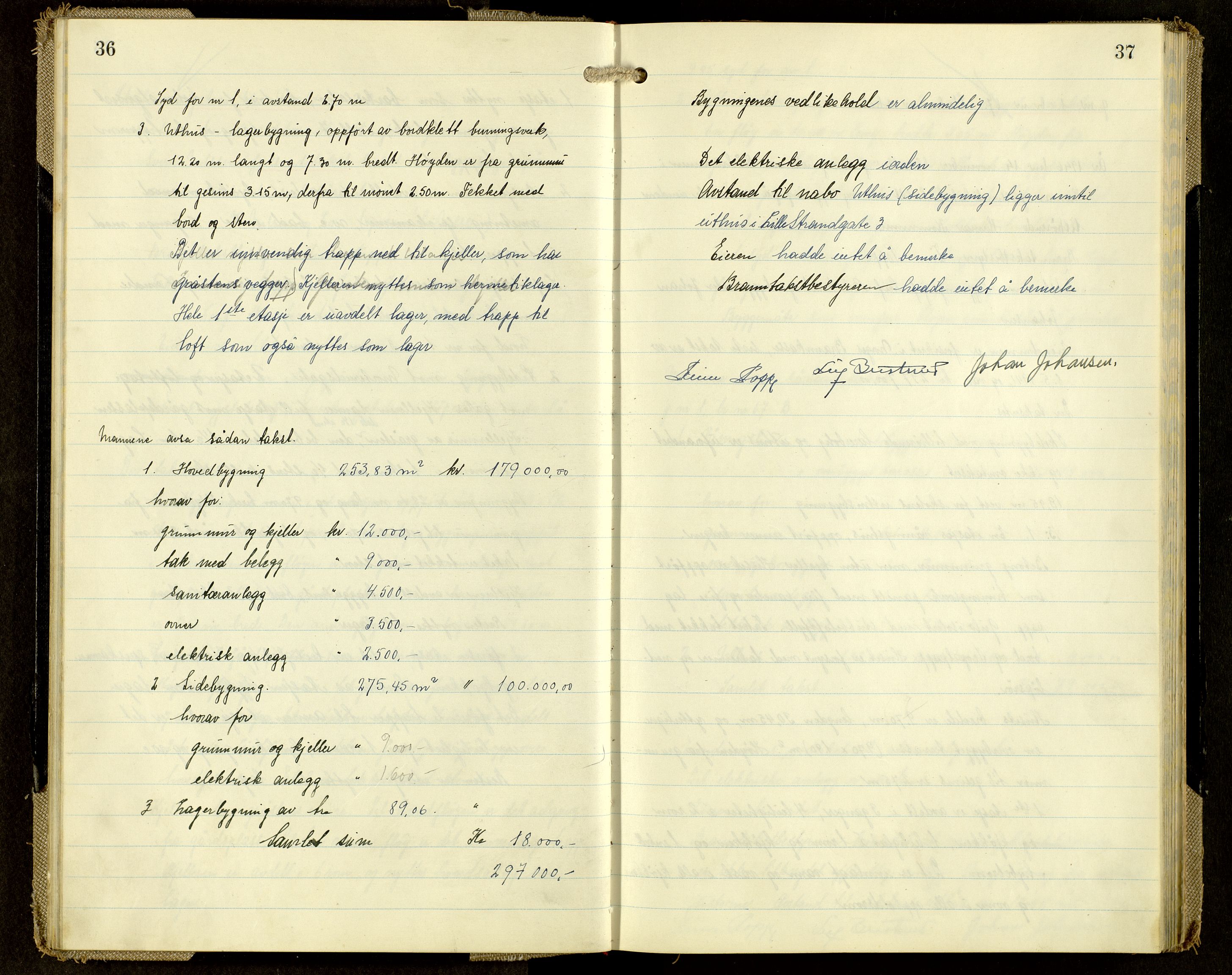 Norges Brannkasse, Hamar, AV/SAH-NBRANH-006/F/Fa/L0012: Branntakstprotokoll, 1946-1948, p. 36-37