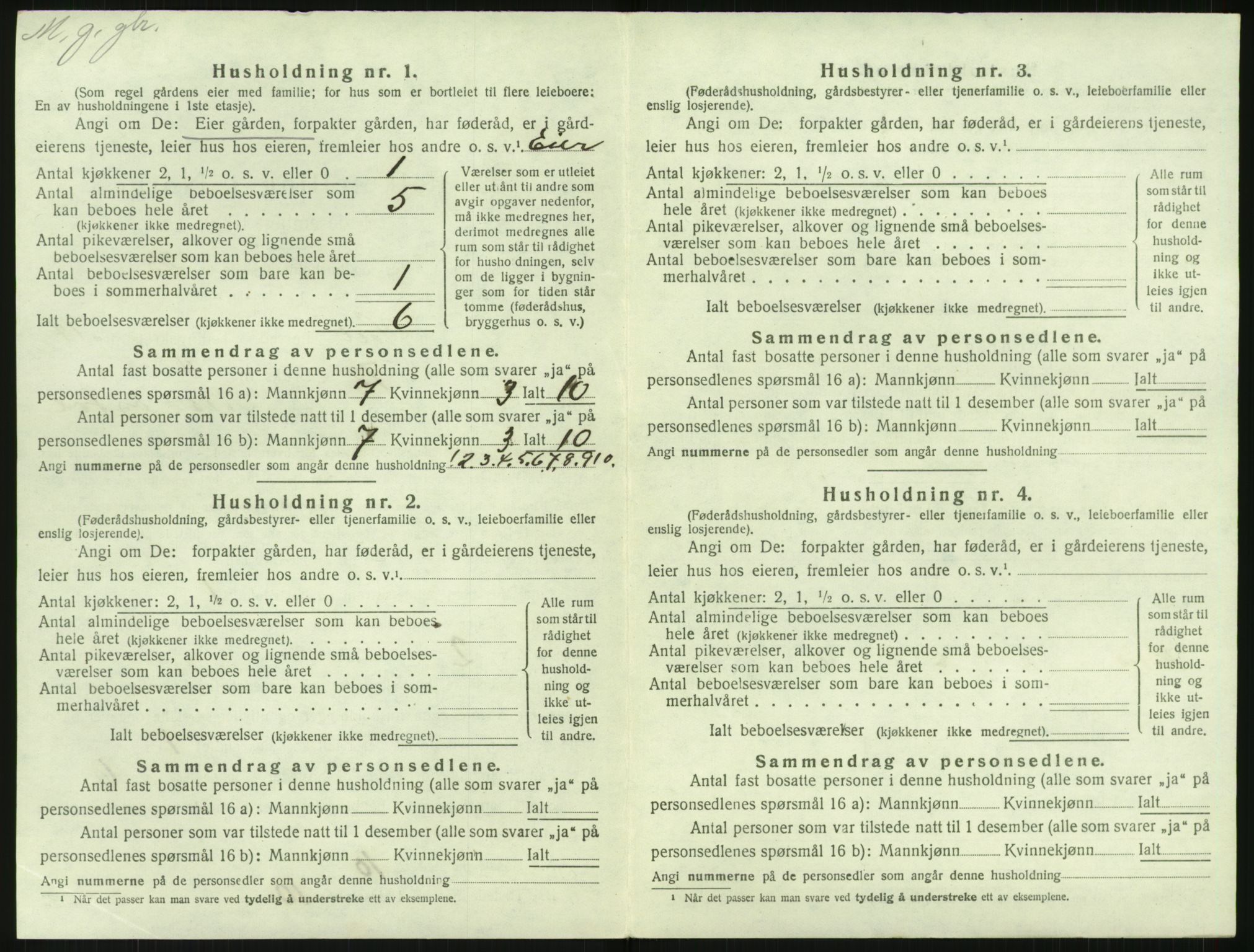 SAK, 1920 census for Holt, 1920, p. 1469