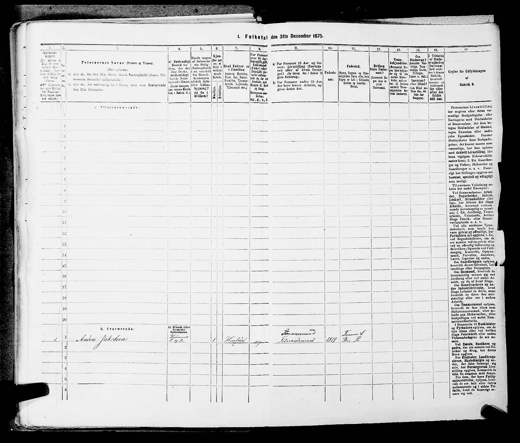 SAKO, 1875 census for 0726P Brunlanes, 1875, p. 780