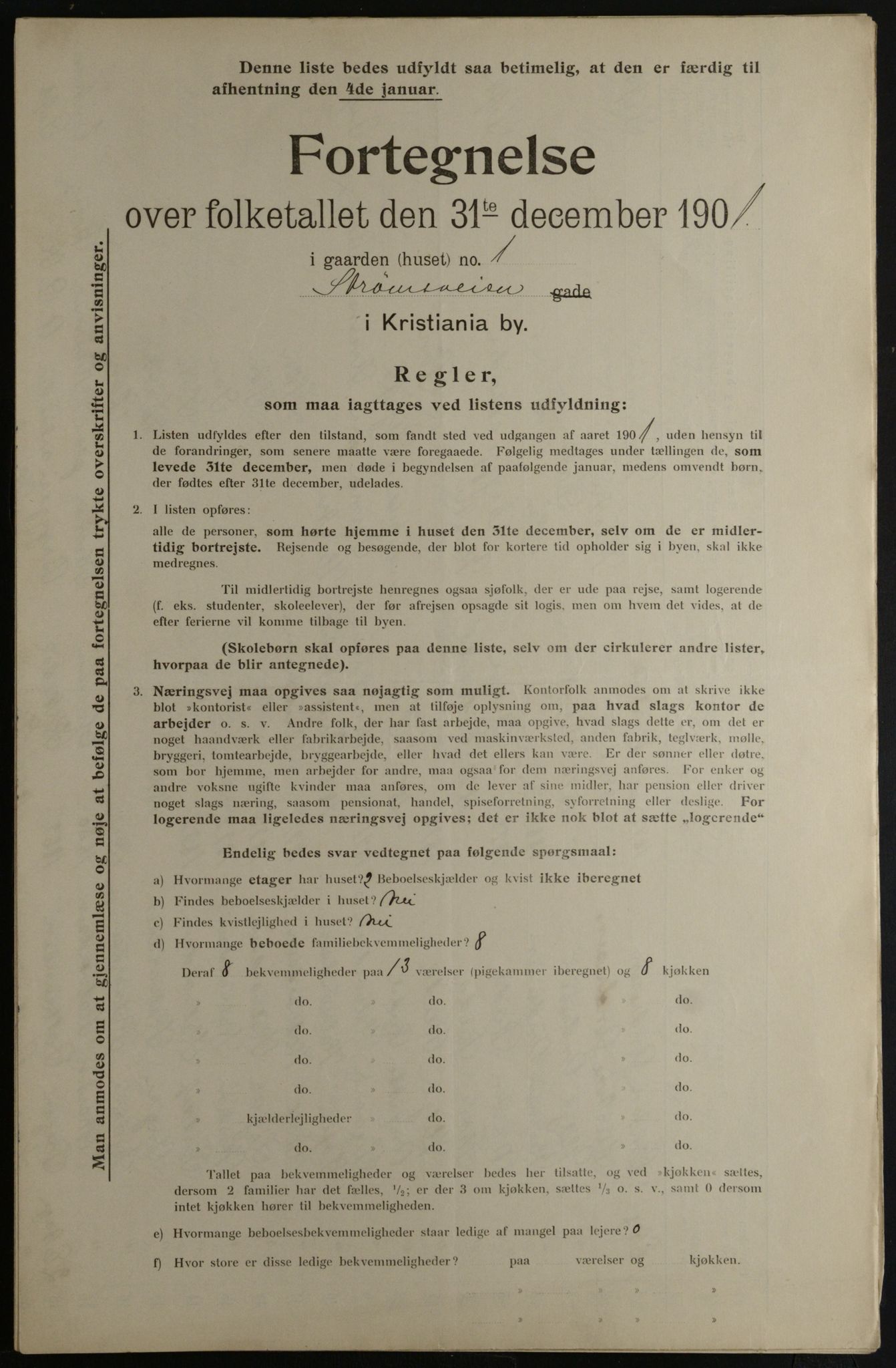 OBA, Municipal Census 1901 for Kristiania, 1901, p. 15997