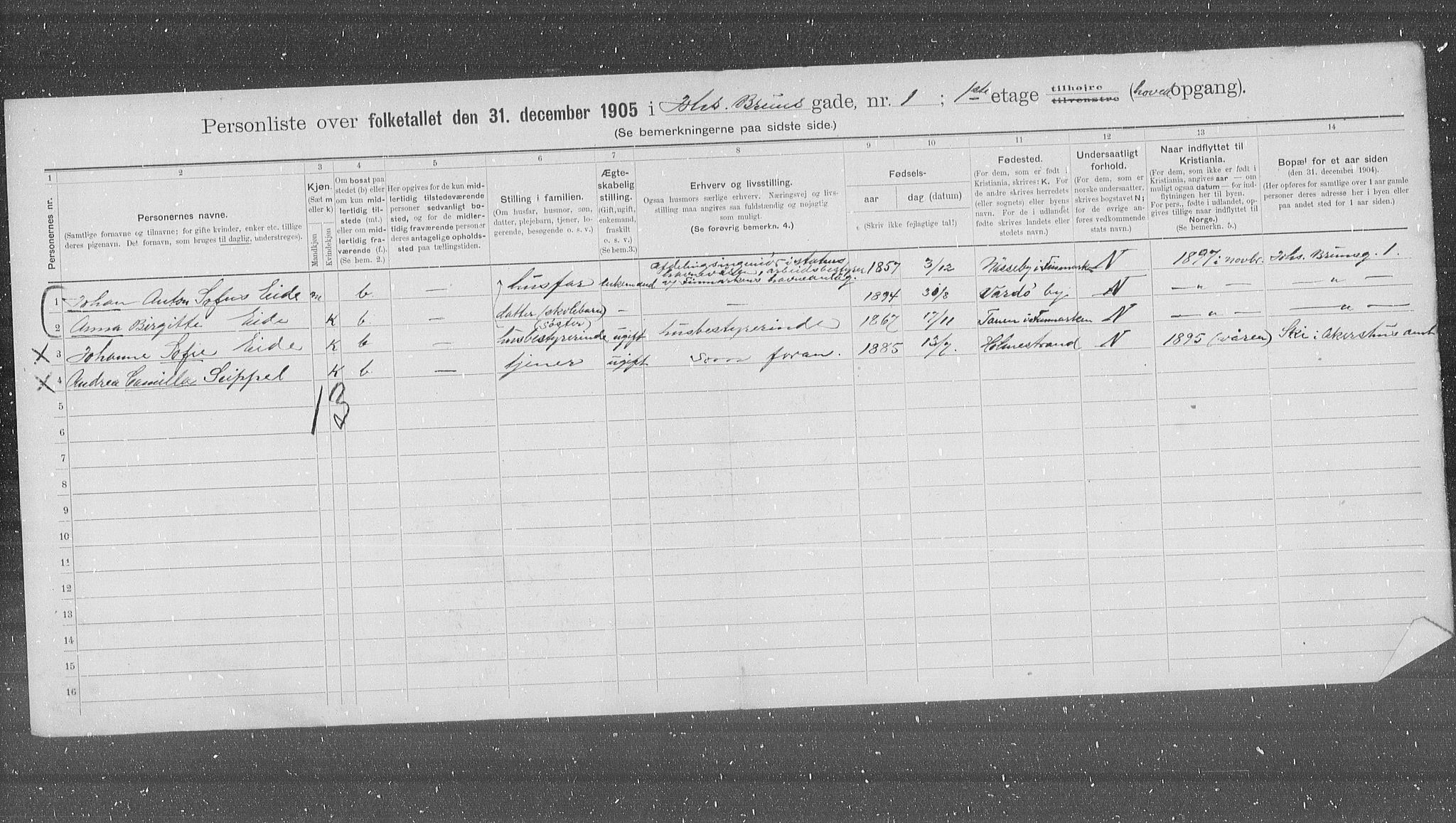 OBA, Municipal Census 1905 for Kristiania, 1905, p. 24646