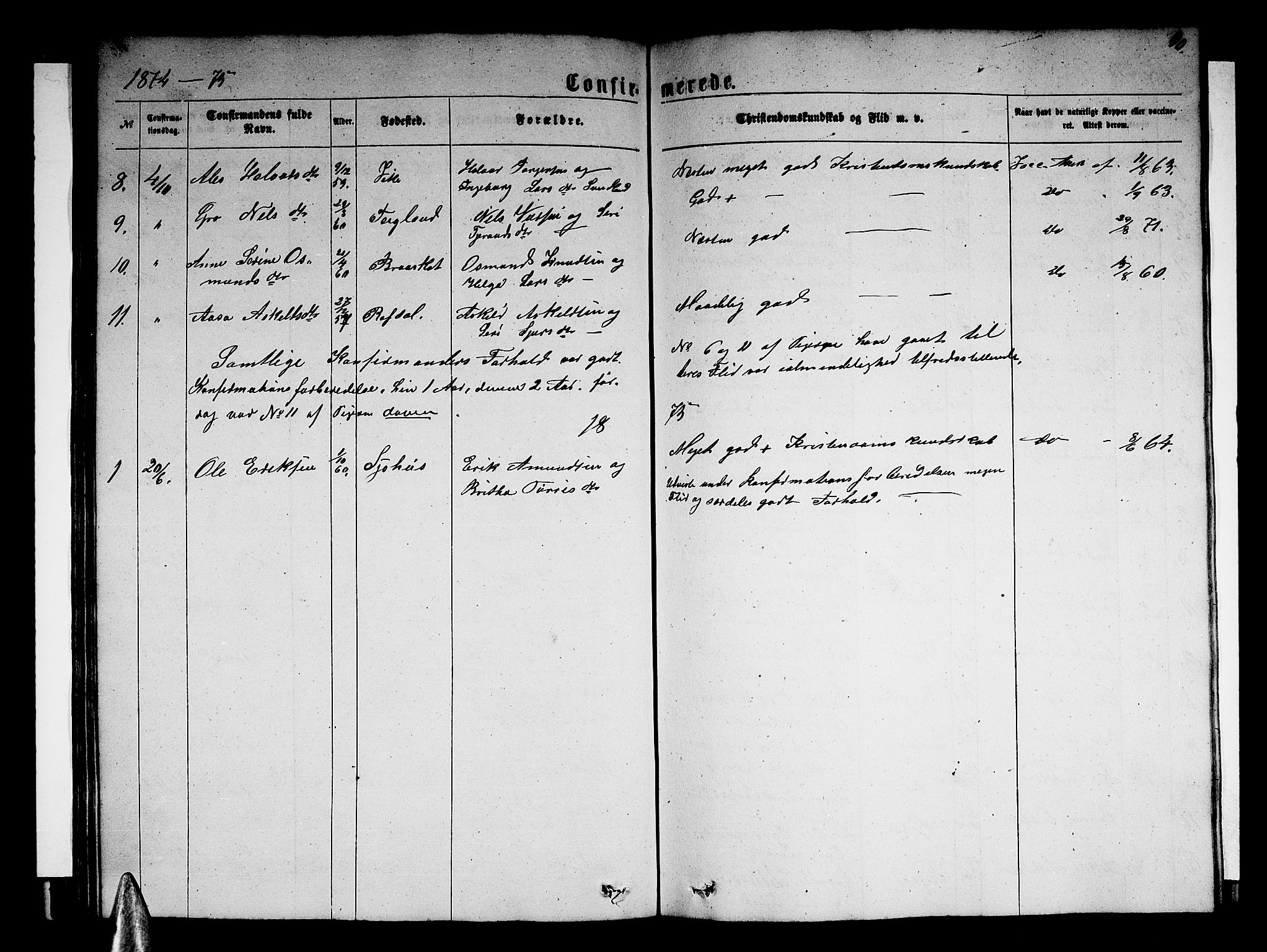 Skånevik sokneprestembete, AV/SAB-A-77801/H/Hab: Parish register (copy) no. B 1, 1860-1880, p. 90