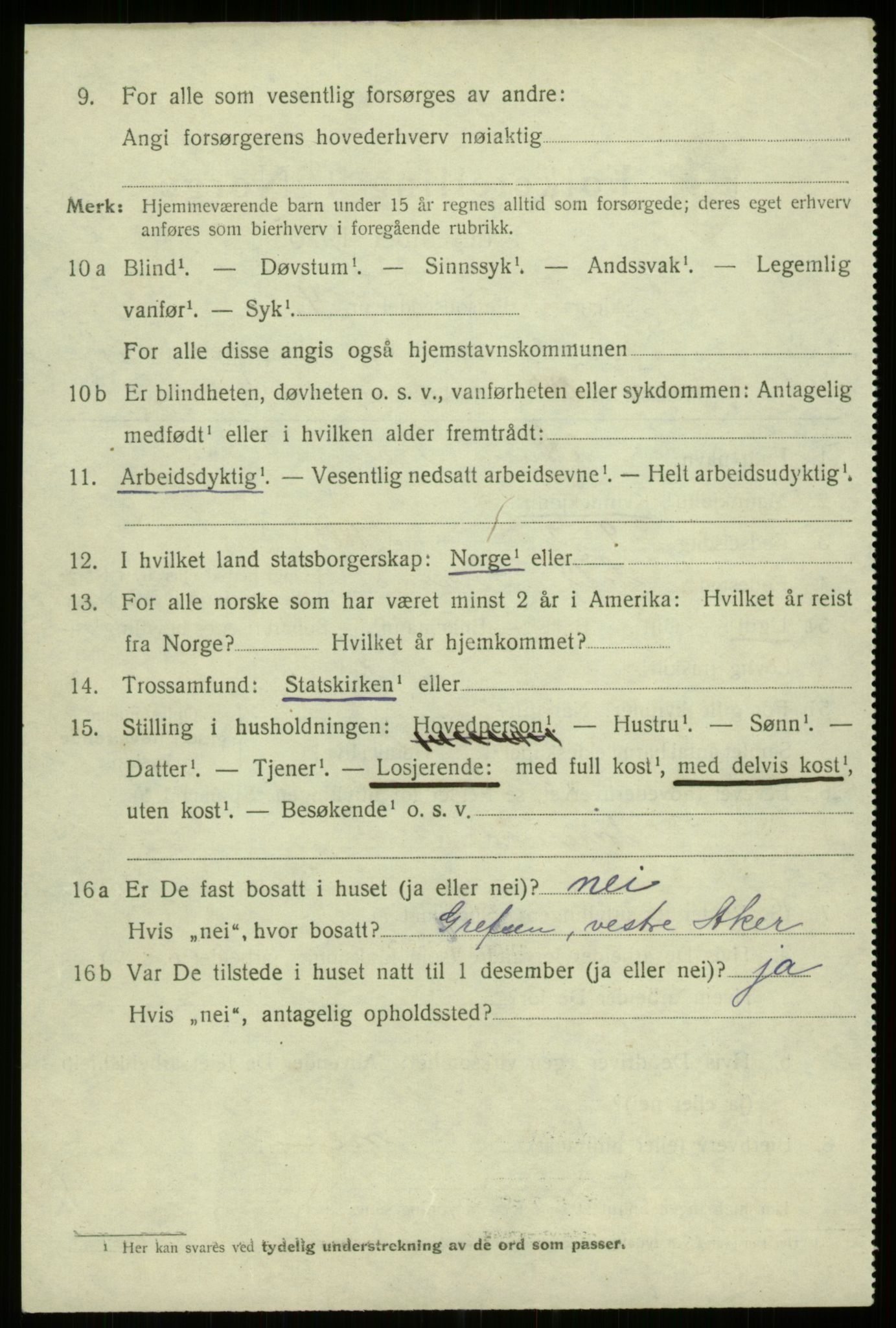 SAB, 1920 census for Bergen, 1920, p. 197499