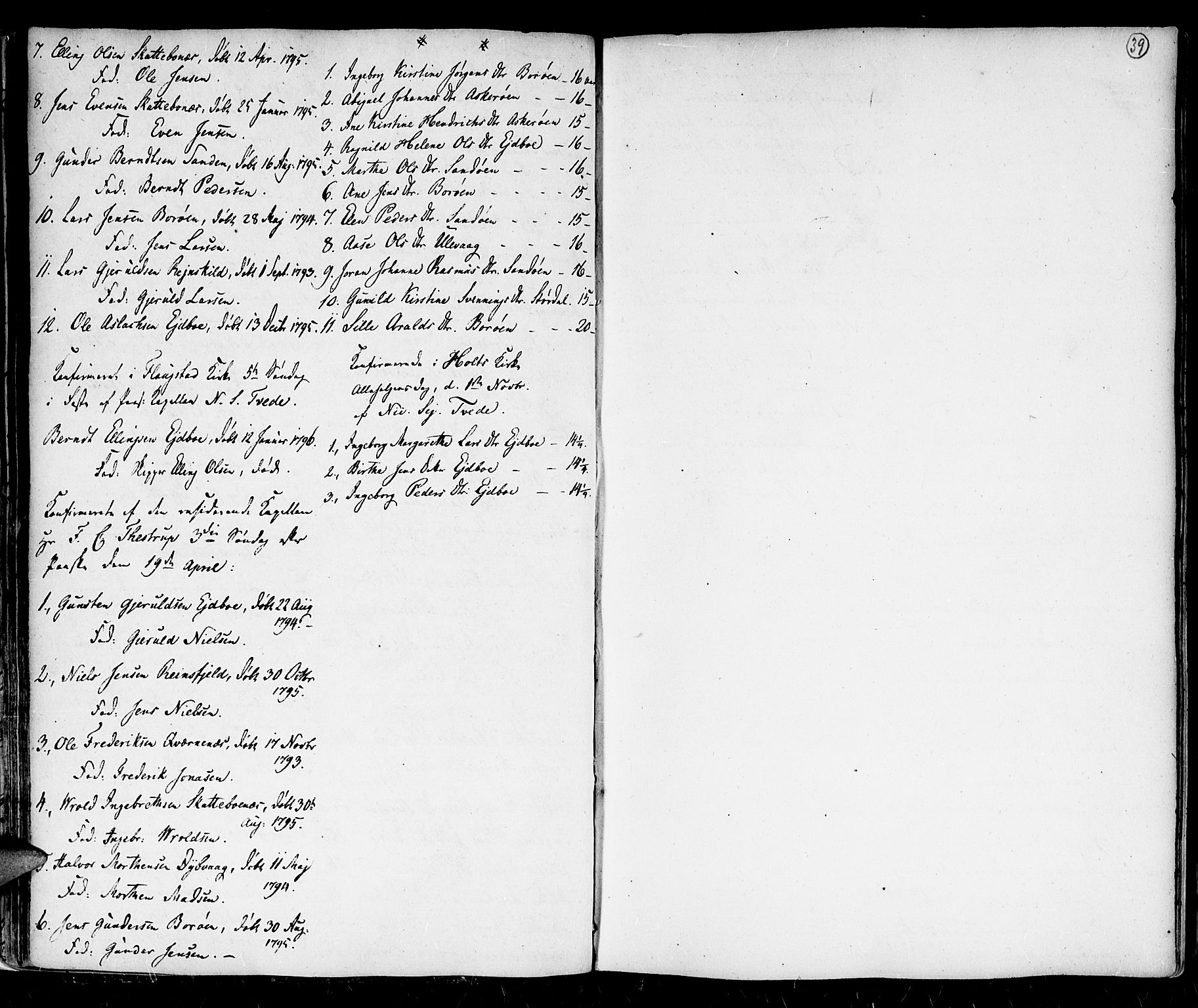 Holt sokneprestkontor, AV/SAK-1111-0021/F/Fa/L0001: Parish register (official) no. A 1 /3, 1721-1812, p. 39