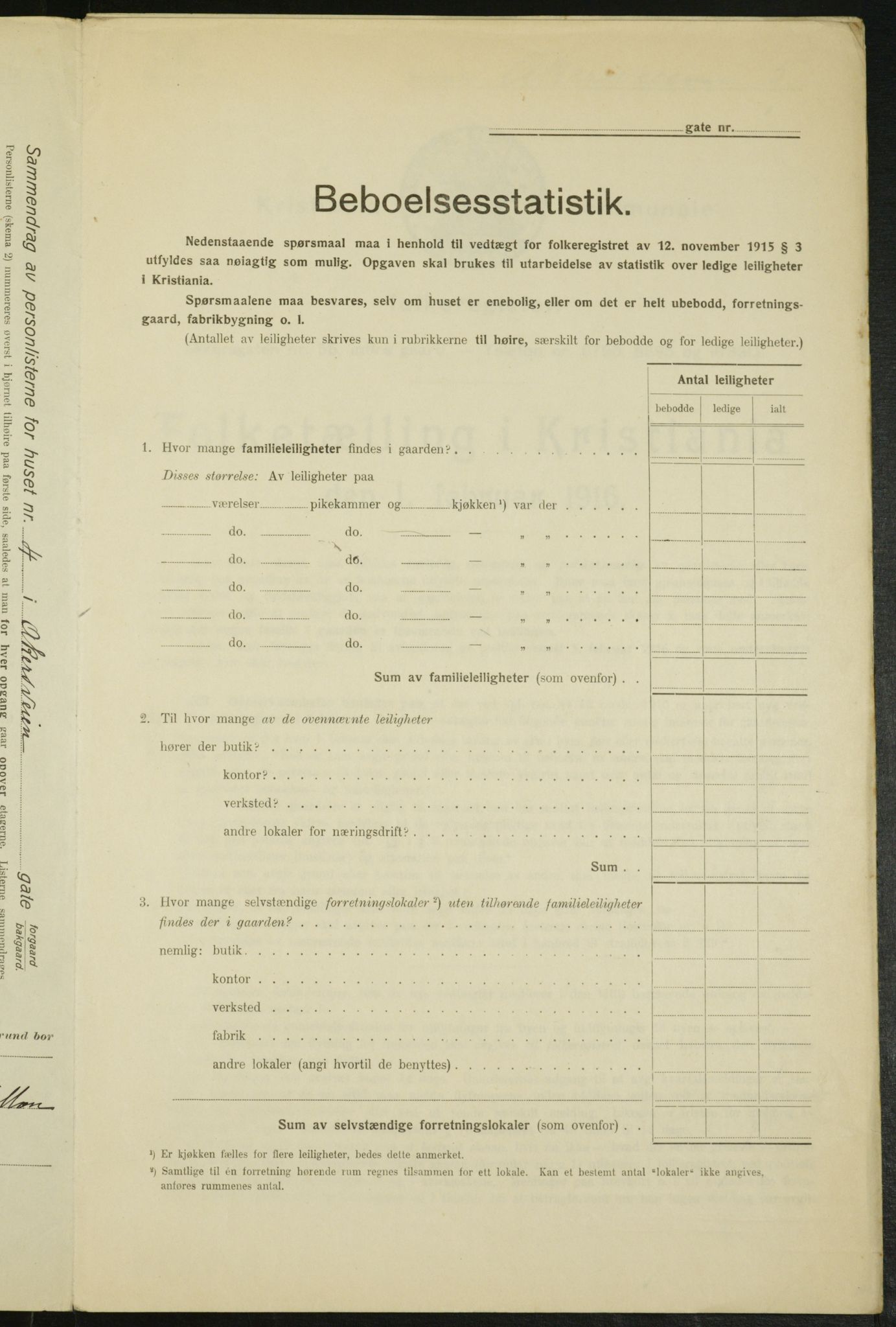 OBA, Municipal Census 1916 for Kristiania, 1916, p. 757