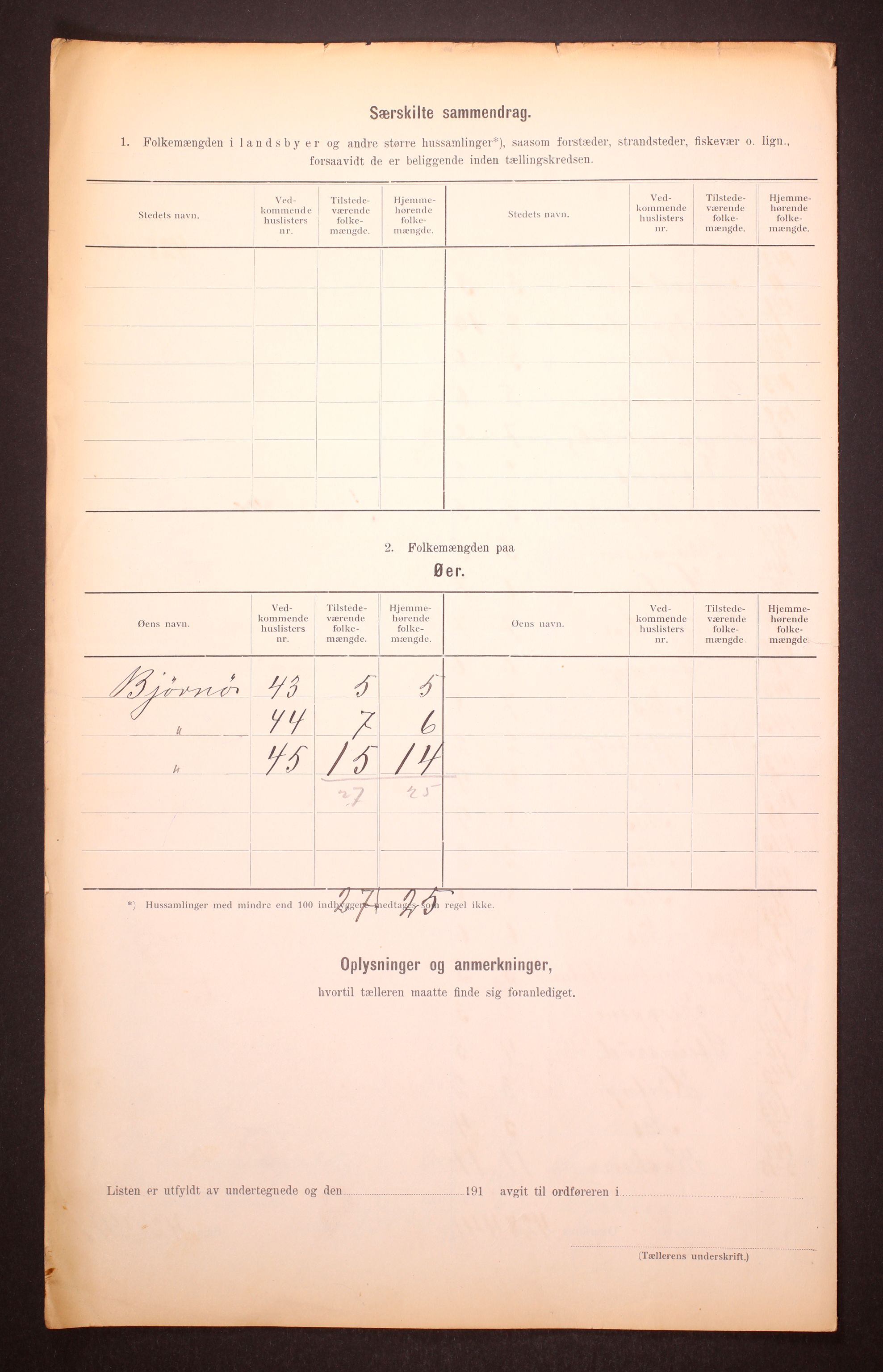 RA, 1910 census for Brunlanes, 1910, p. 50