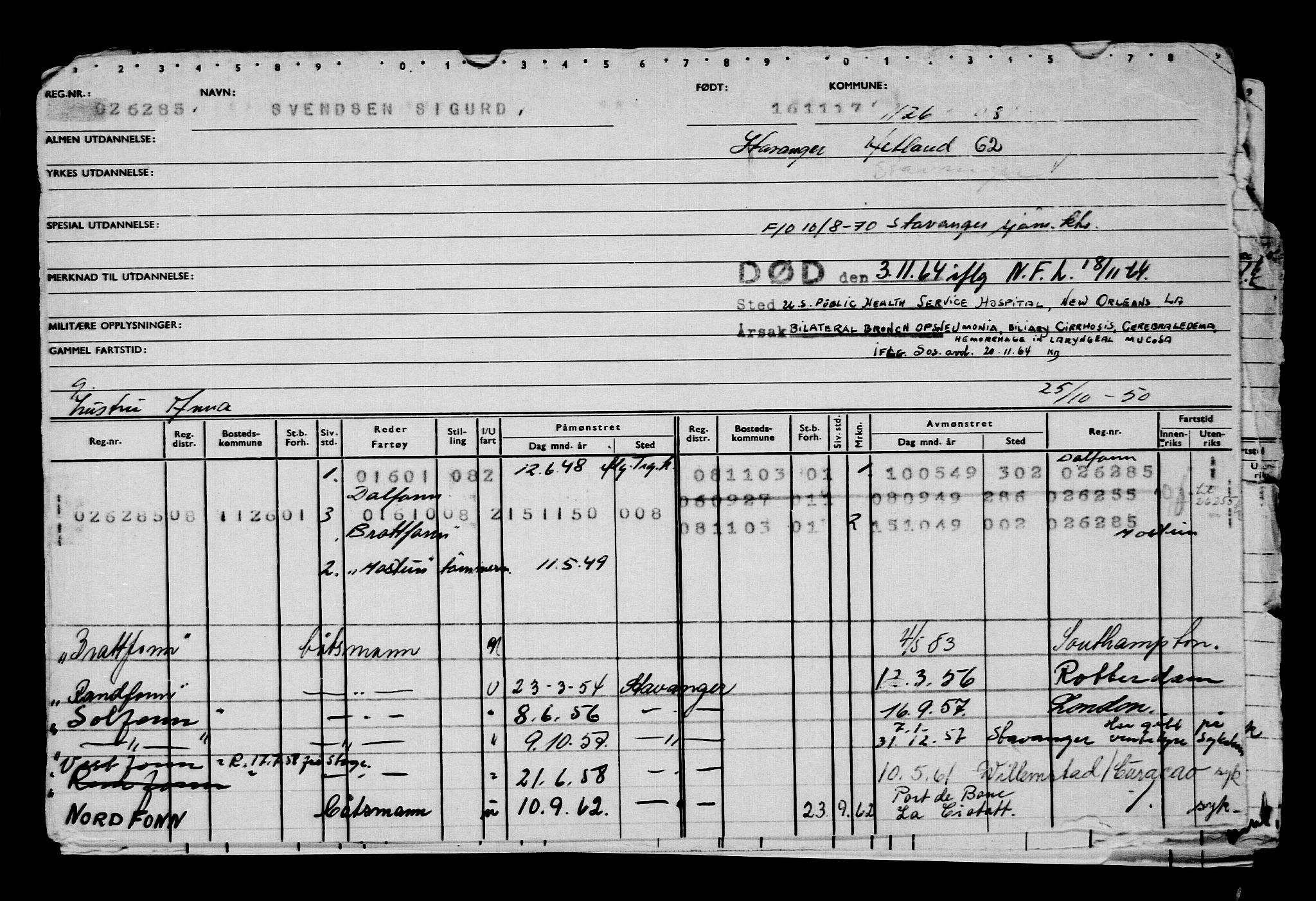 Direktoratet for sjømenn, AV/RA-S-3545/G/Gb/L0153: Hovedkort, 1917, p. 268