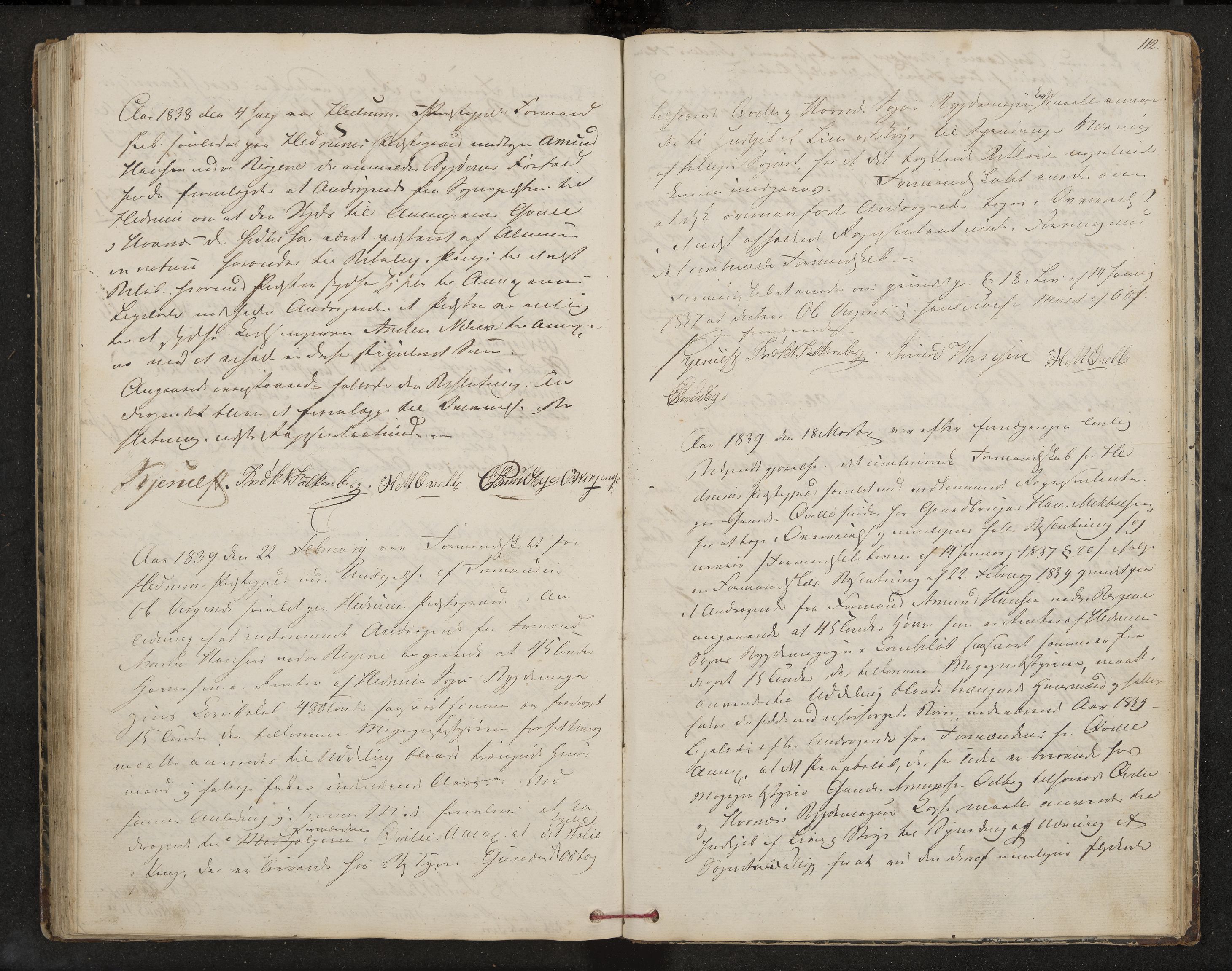 Hedrum formannskap og sentraladministrasjon, IKAK/0727021/A/Aa/L0001: Møtebok med register, 1837-1853, p. 112
